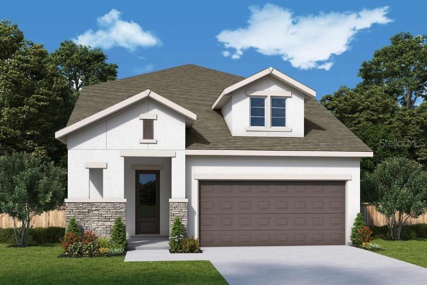 Under Construction. Discover the exceptional lifestyle offered by The Lauderdale by David Weekley Homes in the desirable Chapel Crossings community. Residents enjoy access to the impressive Abbott Station Social Hub, featuring a resort-style pool, clubhouse, fitness center, playgrounds, dog park, and miles of walking trails designed for recreation and connection. Built with David Weekley’s renowned craftsmanship, energy-efficient construction, and industry-leading warranty, this home delivers lasting value and everyday comfort.
Thoughtfully designed for modern living, the Lauderdale's open floorplan centers around a beautifully appointed kitchen complete with a striking designer vent hood, cooktop with convenient storage below, and a built-in wall oven and microwave. The kitchen flows effortlessly into the dining and family rooms, creating an ideal setting for entertaining and daily life alike. The private Owner’s Retreat is conveniently located on the first floor, while a separate guest suite provides the perfect space for visitors or multi-generational living. Upstairs, you'll find two secondary bedrooms along with a flexible retreat area that can easily serve as a media room, home office, playroom, or additional living space. Outside, enjoy the added privacy and functionality of a fully fenced backyard. Don't miss your opportunity to own this beautifully crafted home in one of Wesley Chapel's most sought-after master-planned communities!