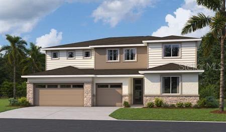 Under Construction. Rates as low as 4.99. Up to $10k CC for any deal using our preferred lender! Welcome to the spectacular Dayton model, offering nearly 4,000 sq. ft. of thoughtfully designed living space! The stunning 5-bedrooms, 4.5-baths, 2 story home with a spacious loft, and 5th bedroom and full bath with walk-in shower on 1st floor is perfect for growing families, entertaining and multi-generational living. The heart of the home is is a chef inspired gourmet kitchen with large pie shaped island that opens to spacious living and dining areas, creating and ideal space to gather. Escape to the luxuorious owner's suite featuring dual vanities and a spa-like walk-in shower. Complete with a covered patio and 3 car garage, this exceptional home delivers the perfect blend of elegance, comfort and functionality. Don't miss your opportunity to make it yours! SAMPLE PHOTOS, actual homes as constructed may not contain the features and layouts depicted and may vary from image(s). *Financing subject to change without notice.
