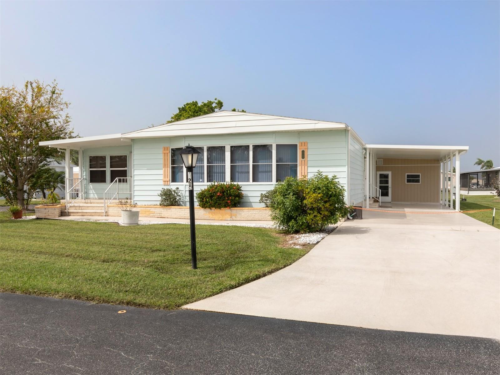 Grab your piece of paradise in this vibrant 55+ community.  This must-see home has more than enough room to entertain guests in the spacious living/dining room combo that also opens to a large kitchen/family room area. The oversized Florida Room with its own AC unit which adds even more entertainment space or can be separated into 2 additional rooms with their own private entrances.  There is porcelain flooring throughout and vaulted ceilings.  A new roof was put on the house, FL Room, Carport, and shed in 2023. The hot water tank was replaced in 2022, and A/C was replaced in 2024.   Don’t miss out on seeing this one-of-a-kind home!  Furniture is negotiable.
La Casa boasts 974 homes nestled among a variety of native trees with spacious common grounds surrounding our eight lakes. Our lots average a generous 60' by 80'. The ultimate lifestyle on Florida’s Gulf Coast is located between Sarasota and Fort Myers and is a boater's dream with access to the Gulf of Mexico. It is convenient for shopping, sightseeing, golfing, fishing, and boating, as well as all the culture and elegance the Southwest Florida area is noted for. Residents and visitors enjoy the warmth of Southwest Florida winters in a relaxed and unhurried environment far removed from the hustle of Florida’s east coast. You’ll be surrounded by mature lush landscaping which demonstrates the utmost level of care our property receives from residents and management. La Casa may have the best pools in the area. Our crown jewel is an extremely large, 40 X 60-foot swimming pool that is kept at a perfect 87 degrees. Our smaller 20 x 40 pool is quietly nestled between the clubhouse and the Activity Building. Both pools have adjacent hot tubs which are ideal for soaking muscles that are tired from golfing or tennis. Wireless Internet (Wi-Fi) is available at the Clubhouse, Activity Building, and Recreation Hall area where these pools & spas are located, so you can catch some rays while you catch up on your email! Sound enticing? La Casa is a friendly, family community. You will be away from the hustle and bustle except when you want to be part of it. Come for a visit to this self-contained oasis and see for yourself why La Casa is the ultimate destination for both snowbirds and year-round residents!