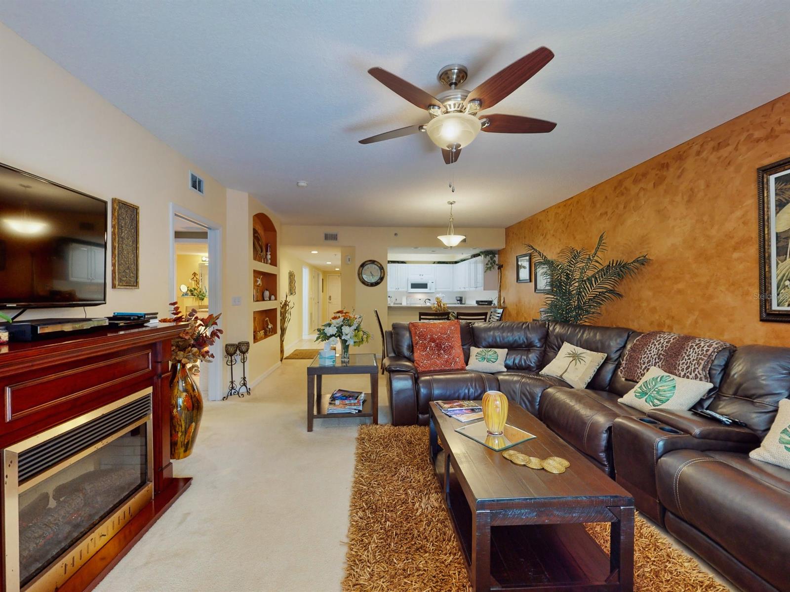 ABSOLUTELY BEAUTIFUL beach condo in the very desirable beach complex of Ocean Walk! This 3 bedroom 2 bath beach condo is not only updated & spacious but it's COMPLETELY TURN-KEY and comes FULLY BEAUTIFULLY furnished!! The kitchen has white cabinets, white appliances and plenty of cabinet space/storage. The large master suite has a HUGE walk in closet with armoire, sliders leading out to the balcony along with with a gorgeous, open walk-in shower next to the large Jacuzzi tub. This condo is conveniently located near the beach path to the no-drive sandy beach, it is also right next to one of the two clubhouses with pool, outdoor spa, poolside BBQ, theatre room, gym and the office. Adjacent to the entrance for the wooden path into the nature walk. The balcony is completely PRIVATE with only the greenbelt behind. Ocean Walk is a gated community, elevator building, garage parking and a private storage unit right outside of the unit ;Water: City