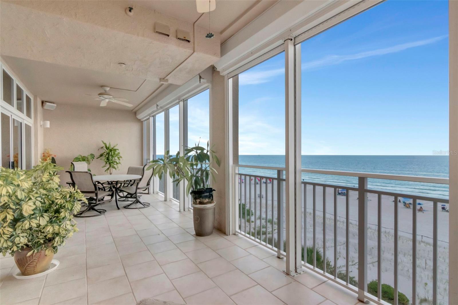 Welcome to one of only 16 residences at Chez Soleil, a Pet-Friendly intimate boutique beachfront community set on 170 feet of direct Gulf frontage in the heart of Indian Rocks Beach. Here, every morning begins with the Gulf, every evening ends with a spectacular sunset, and life settles into a slower, more meaningful rhythm.

From the moment you step inside, your attention is drawn through floor-to-ceiling glass to the endless blue horizon beyond. The Gulf isn't simply your view. It's the backdrop to everyday life.

Offering thoughtfully designed living space, this beautifully maintained residence features 2 spacious bedrooms, 2 full baths, plus a powder room, and a split-bedroom floor plan that provides exceptional privacy for both owners and guests. Both the expansive living room and the Gulf-front primary suite open directly onto an oversized covered balcony that feels less like outdoor space and more like another living room overlooking the water. It's the perfect place to begin your day with coffee, watch dolphins pass by, entertain friends, or simply unwind as the sun melts into the Gulf.

The primary suite is a peaceful retreat with breathtaking water views, direct balcony access, a generous walk-in closet, and an oversized ensuite bath featuring dual vanities, a soaking tub, and a separate walk-in shower. Privately located on the opposite side of the residence, the guest suite offers its own ensuite bath, creating a comfortable and welcoming space for family and friends.

Designed for effortless coastal living and entertaining, the open-concept kitchen flows seamlessly into the dining and living areas, allowing the Gulf to remain the centerpiece of nearly every gathering. A separate laundry and pantry room, nine-foot ceilings, electric hurricane shutters, abundant storage, and two under-building garage parking spaces add comfort and convenience.

Built with poured concrete construction and post-tension slabs, Chez Soleil is one of Indian Rocks Beach's most sought-after boutique Gulf-front communities. Residents enjoy secure keyless entry, a heated beachfront pool and spa, private beach access, and the quiet exclusivity that comes from just sixteen residences sharing 170 feet of pristine Gulf frontage.

Step outside and discover one of Florida's most charming beach towns, with locally loved restaurants, waterfront cafés, boutique shops, parks, and entertainment all just a short stroll away.

The rarest luxury isn't measured in square footage. It's found in waking up to the sound of the waves, ending each day with another unforgettable Gulf sunset, and knowing you've found a place that simply cannot be replicated.

Welcome home.