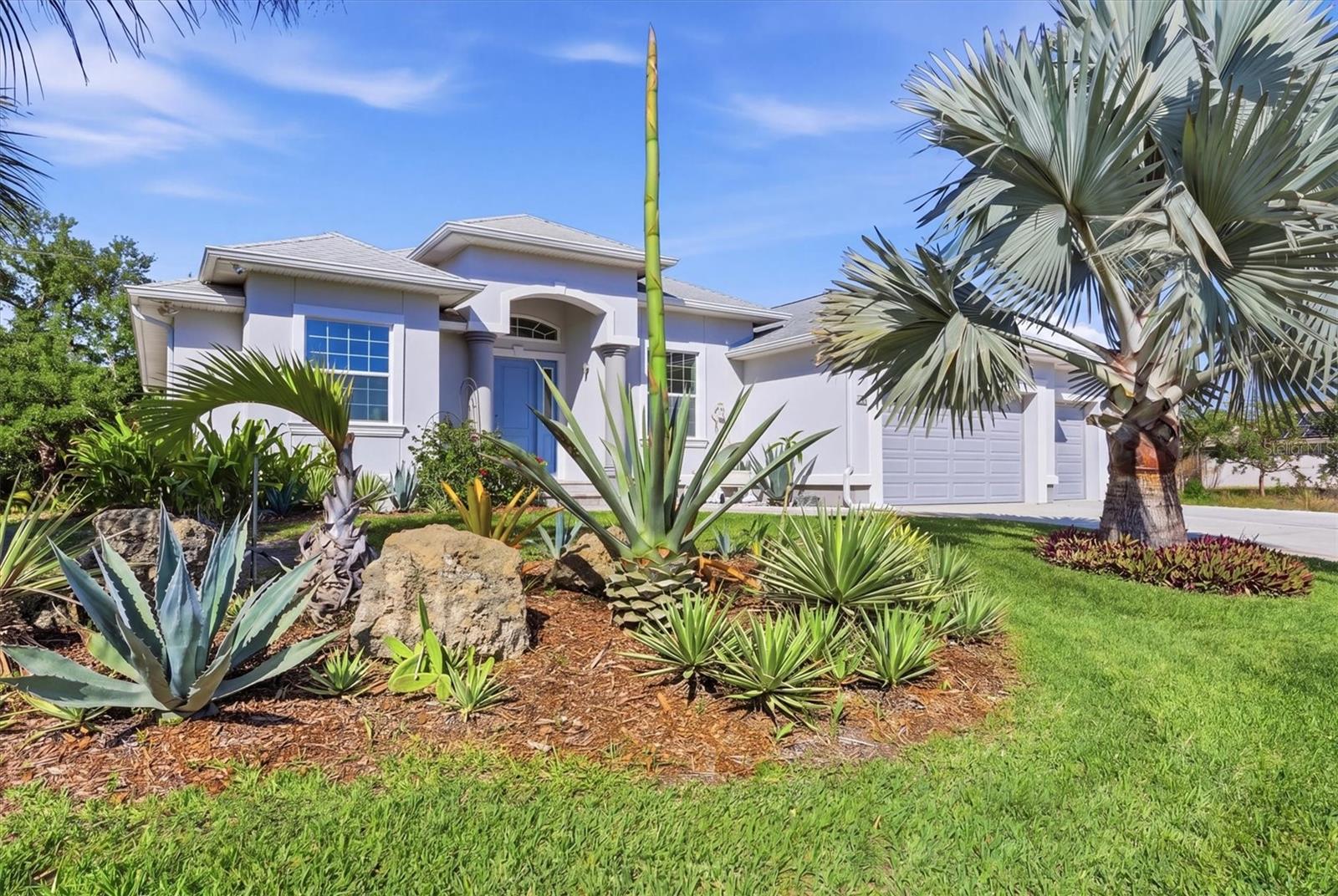 FURNISHED, TURNKEY LUXURY CUSTOM 3-BEDROOM + OFFICE HOME WITH 3-CAR GARAGE IN SOUTH VENICE — YOUR DREAM HOME AWAITS! MINUTES TO THE BEACH, WELLEN PARK & NEW COSTCO!PRIVATE WITH  WATERFRONT!
GREAT ELEVATION AND SURVEY IS AVAILABLE!

Experience exceptional craftsmanship and elevated design in this stunning custom-built 2020 residence, constructed with state-of-the-art ICF (Insulated Concrete Form) technology—offering superior strength, energy efficiency, and long-term durability.

Step inside to a grand interior featuring 14-foot double tray ceilings with crown molding in the main living areas, 10-foot ceilings in the bedrooms, and 8-foot designer lacquer-finish doors throughout. Impact windows and enhanced insulation provide a quiet, secure, and energy-efficient environment.

The gourmet kitchen is a true showpiece, boasting premium quartzite countertops, sleek European-style cabinetry with under-cabinet lighting, double ovens, and an oversized island—perfect for entertaining.

Expansive sliding glass doors flood the home with natural light and open seamlessly to an oversized covered and screened lanai, complete with a fully equipped outdoor kitchen—ideal for embracing Florida’s indoor-outdoor lifestyle.

Elegant bamboo flooring flows throughout the main living areas, complemented by tile flooring in all bathrooms and closets. The thoughtfully designed split floor plan ensures maximum privacy, with the luxurious owner’s suite tucked away behind a pocket door.

Both bathrooms give a spa-like experiences, featuring heated anti-fog mirrors and spacious rain showers. The owner’s suite serves as a private retreat with a freestanding soaking tub and stunning mosaic tile flooring.

Additional upgrades include built-in indoor and outdoor speaker systems, a security camera system, reverse osmosis water filtration, and a like-new washer and dryer. The spacious 3-car garage is outfitted with epoxy flooring and smart garage doors.

Outstanding investment opportunity with short-term rental potential of up to $10,000 a month, appealing to high-end clientele.

Located in the highly desirable South Venice community with NO HOA and NO CDD, residents enjoy access to a private deeded beach via ferry, a boat ramp, and kayak/canoe launch. Nearby parks and nature preserves provide scenic trails and convenient access to the Intracoastal Waterway.