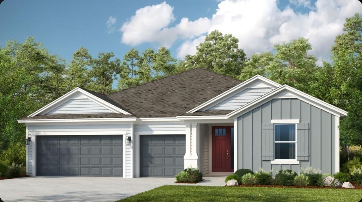 Under Construction. What's Special: Appliances & Blinds Included | Covered Lanai. New Construction - December Completion! Built by America's Most Trusted Home Builder. Welcome to the Sanibel at 109 Armoyan Drive in Colbert Landings! This home features 4 bedrooms, 4 bathrooms, dedicated study, and a 3-car garage. The kitchen features soft-close drawers and cabinets, a large island, and a walk-in pantry. The primary suite provides an en-suite and direct access to the laundry room. Throughout the home, 9' ceilings and 8' interior doors enhance the open, upscale feel. Enjoy outdoor living on the covered lanai, perfectly positioned off the great room and ideal for relaxing or gathering with guests. Ideally located east of I-95, this community offers quick access to beaches, the Matanzas River, and nearby dining and retail. Spanning nearly 300 acres, it features preserve and water view homesites, natural tree coverage, and adjacent conservation land with trails. Planned amenities include a clubhouse, resort-style pool, parks, playground, and pickleball. Additional Highlights Include: pocket sliding door at Great Room, pre-plumb for water softener and laundry sink. Photos are for representative purposes only. MLS#O6426042