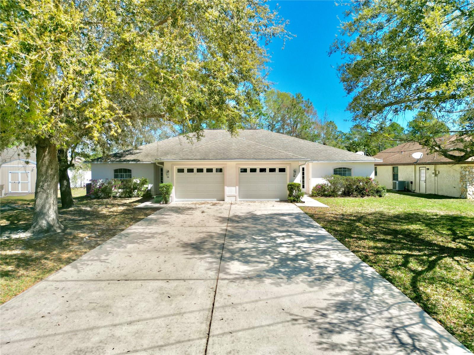 Full concrete block duplex offering two spacious units, each with 3 bedrooms, 2 bathrooms, 1,300+ living square feet, and a 1-car garage. Excellent investment opportunity with strong rental potential or ideal for owner-occupant living in one unit while leasing the other. Convenient Palm Coast location close to schools, shopping, dining, and with easy access to I-95 for commuters. Solid construction, functional floor plans, and desirable location make this a great addition to any portfolio.