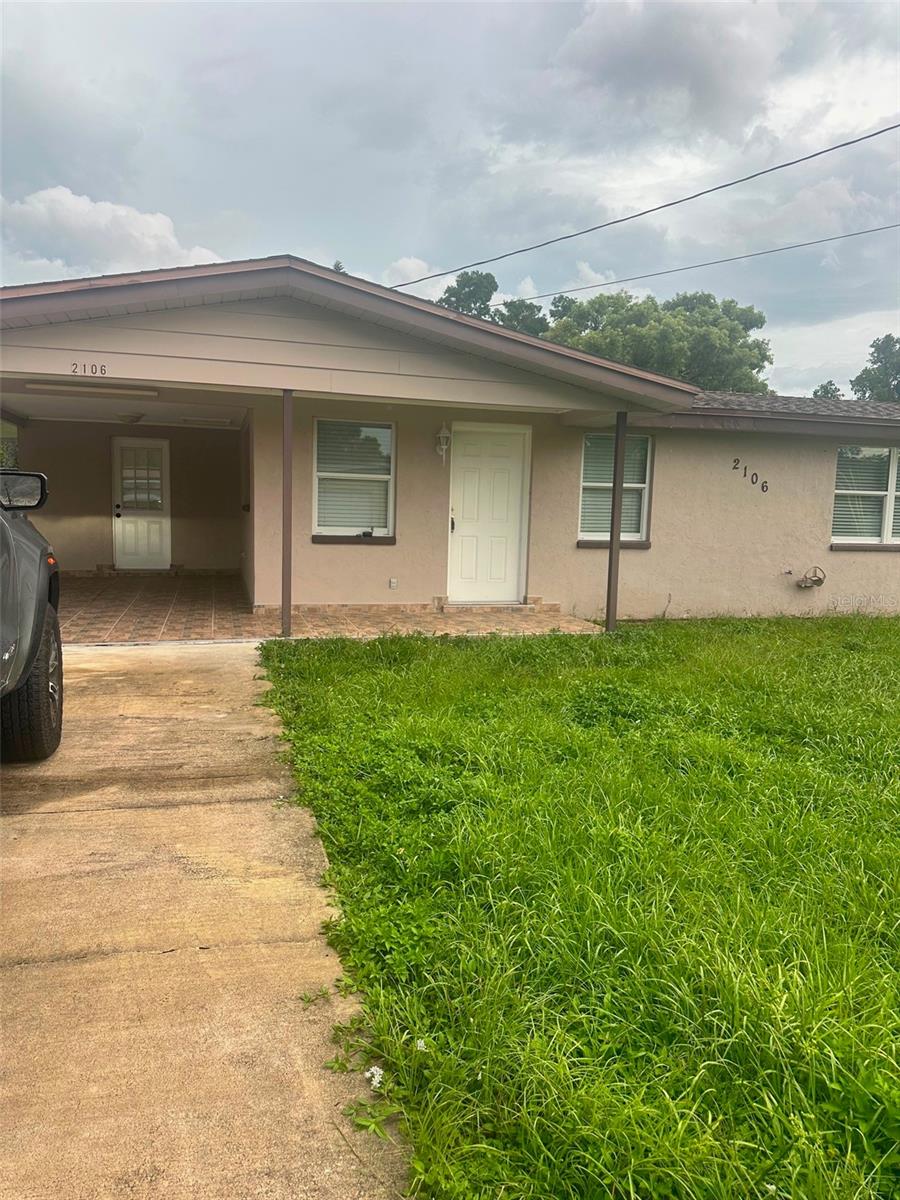 GREAT REMODELED 2/1 IN A GREAT AREA. 2018 ARCHITECTURAL SHINGLE ROOF, UPDATED KITCHEN,  TILED FLOORS, UPDATED WINDOWS, UPDATED BATH EXCEPT FOR SHOWER TILES, NEWER A/C, NEW REAR TERRACE, 2 CARPORTS, NEW DRIVEWAY,  PAINT INSIDE AND OUT