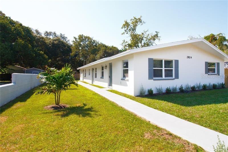 AWESOME HOME FOR SALE! Comes with Americas Preferred 1 Year HOME WARRANTY!
Comfortable Multi-Family Property with Private Yard in Lake Palms Well-maintained duplex located on a quiet street in the Lake Palms subdivision of Largo. This solid masonry, single-story property offers two units situated on an oversized lot with mature trees and a private yard setting. Clean curb appeal with a concrete walkway, fresh exterior presentation, and ample green space enhances the overall comfort and livability of the property. 600 SF storage room in Middle of structure can be converted as additional living space to either unit. Currently used as storage by unit A. Updates from 2020 to 2023 include New Plumbing and sewer line, New Bathrooms, 1 new water heater, New ac condensers, New roof, New flooring and interior updates. TE pay utilities. Each unit features a comfortable layout with generous natural light, durable flooring, and central heating and air. The property has been cared for and offers practical living spaces designed for everyday comfort and ease of maintenance. Flood Zone X. Conveniently located near E Bay Drive with quick access to shopping, dining, medical facilities, and major commuter routes, while remaining tucked into a quiet residential neighborhood. Ideal opportunity for investors or owner-occupants seeking a well-located multi-family property in central Pinellas County.