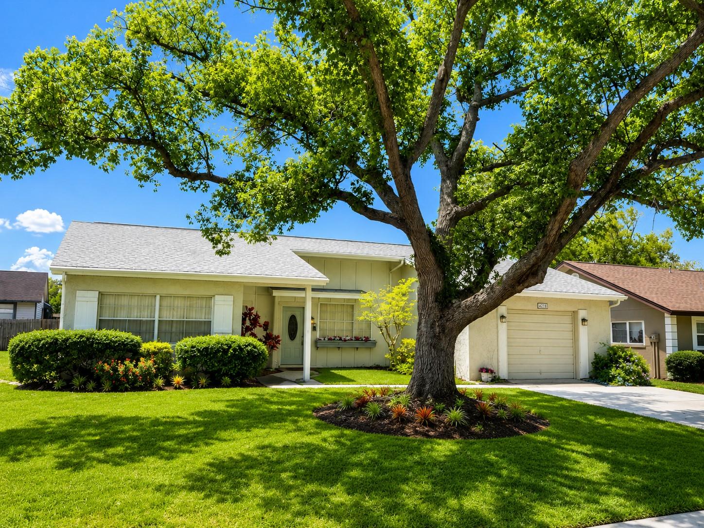 Absolutely adorable in Beacon Square!

Light, bright, and exceptionally well maintained, this 3-bedroom, 2-bath home offers a comfortable split-bedroom floor plan and inviting living spaces throughout. The spacious living and dining areas flow seamlessly into the kitchen, breakfast nook, and family room, creating an open and welcoming layout perfect for everyday living and entertaining.

The beautifully remodeled primary bath features a walk-in tiled shower with floor-to-ceiling tile work and updated finishes. The guest bath is equally attractive and offers a tub/shower combination for family and guests. Warm wood-look flooring, neutral finishes, and abundant natural light enhance the home's appeal.

The kitchen overlooks the family room and dining area, while large sliding glass doors provide views of the backyard and bring the outdoors in. Additional updates include a newer roof and updated flooring.

A standout feature is the oversized 432-square-foot garage, providing ample room for parking, storage, hobbies, or a workshop area. NO HOA, NO FLOOD INSURANCE REQUIRED, NO CDD.... only a few minutes of Anclote River park, and the Gulf of Mexico, ideal for walks, fishing and enjoying the sunset - conveniently located in Beacon Square with easy access to shopping, dining, medical facilities, parks, and Gulf beaches. 

Move-in ready and waiting for its next owner - call me today to schedule a showing!