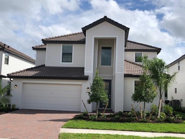 Annual Rental available in the Watercrest subdivision. This gorgeous 5 bedroom, 3 bath new construction Monte Carlo Model is available for immediate occupancy. With over 3,200 square feet of living space on 2 levels the options are endless. The first floor features a formal living and dining area perfect for entertaining. Also, an inviting open concept kitchen with an island where you can have bar stools for casual dining. The main level also features a family room and a large bedroom with a full bath, perfect for guests. There is a covered, screened in lanai leads to the spacious back yard. Head upstairs and you will find a great loft area as well as a bonus room with French doors- can be used as a game room, play room or even a home office. The Master suite is also on the second floor and is very spacious with 2 walk in closets, a large soaking tub as well as a separate shower and dual sinks. There are 3 additional bedrooms on the second level as well as a full bath with dual sinks and a shower/ tub combo, perfect for growing families and plenty of house guests. The garage is a 2-car tandem garage- perfect for both storage and cars. Plenty of storage throughout. The Laundry room is on the main living level. Community features include a large pool and fitness center. Conveniently located near endless shopping and dining options. Just a short drive to Downtown Venice with fabulous shopping and dining for every palette, top rated beaches such as Venice Beach, Nokomis Beach and privacy on Caspersen Beach. Pet Friendly!