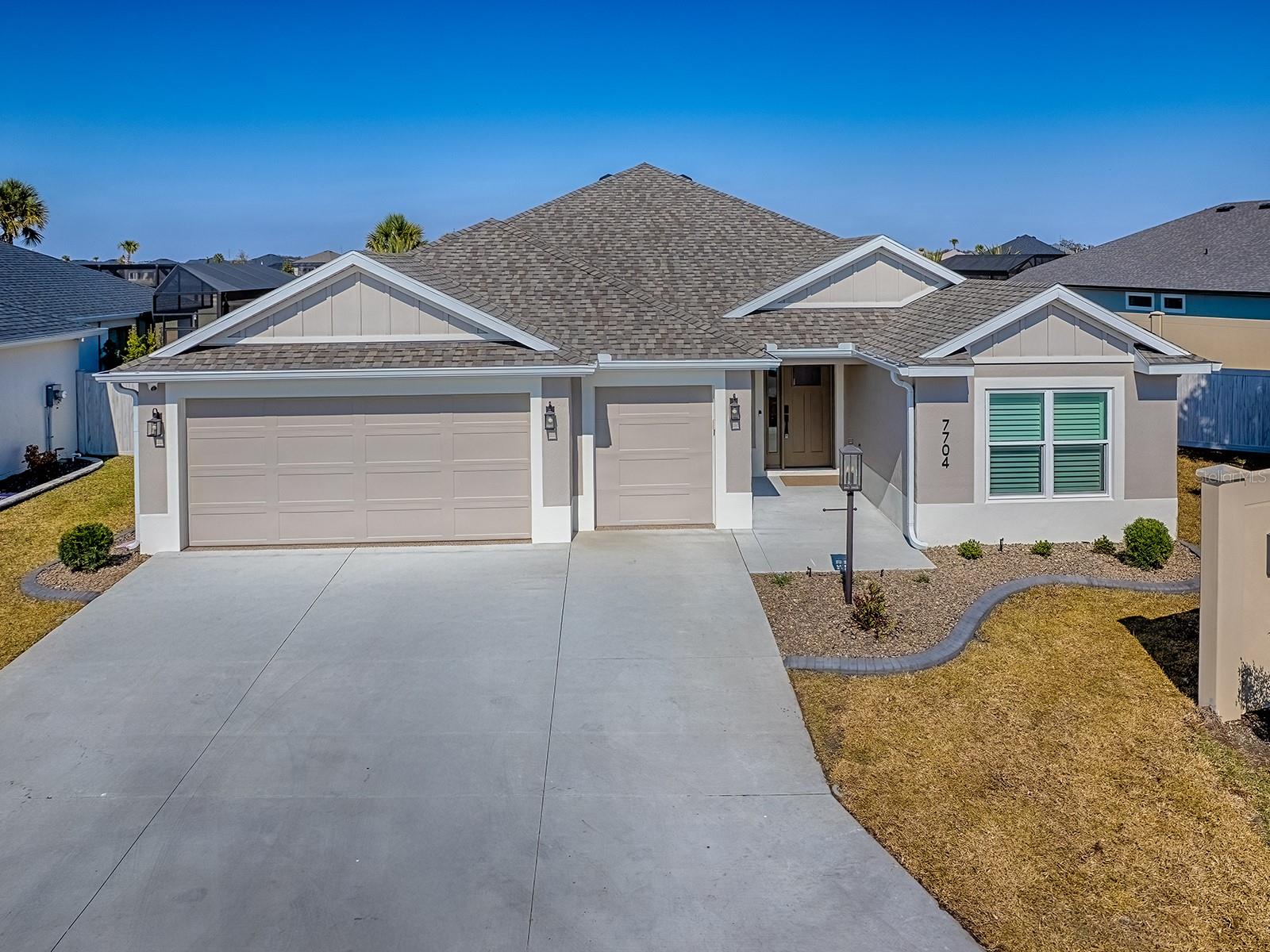 TURN KEY with a Beautiful Golf Course View is just the beginning of this Move in Ready Home available for immediate closing. Professionally decorated with only the best throughout. A heated 14 ft x 30 ft Premier pool with spa are only part of this STUNNING Home. Oversized yard with additional room for a BIG putting green, tiki bar, circular fire pit and much more. This Monroe Model is a Veranda 3/2/2 with golf cart garage and simply put; must be seen to believe. Home is facing South with giant birdcage allowing plenty of poolside activity and fenced for your fur babies and privacy. Every detail has been handled. All you need is your toothbrush and clothes. This location allows the best Village living imaginable. EVERYTHING stays. Garage has Epoxy floors, aluminum pull down stairs, insulated garage doors, floored attic and ALL closets have custom space saving closet systems installed. This home includes an owned camera and security system that transfers to you. Crown molding throughout, tray ceilings, golf cart garage, and fenced with unblocked full golf view on Shallow Creek Championship golf course # 8. Great neighbors and an active Village of all Cement homes, this village is also know as Eagles Nest preserve. This is a must see home 5 min from Eastport town square and also 5 min cart ride to the new Middleton Town square bosting more restaurants and shopping than most any area ever built in the Villages. Come see what all the excitement is about, you wont believe all the opportunities this Jewel of the Villages provides. If the 8 nearby courses are not enough, we have a 21 hole Championship course set to open before spring, like winning the lottery but a LOT easier!