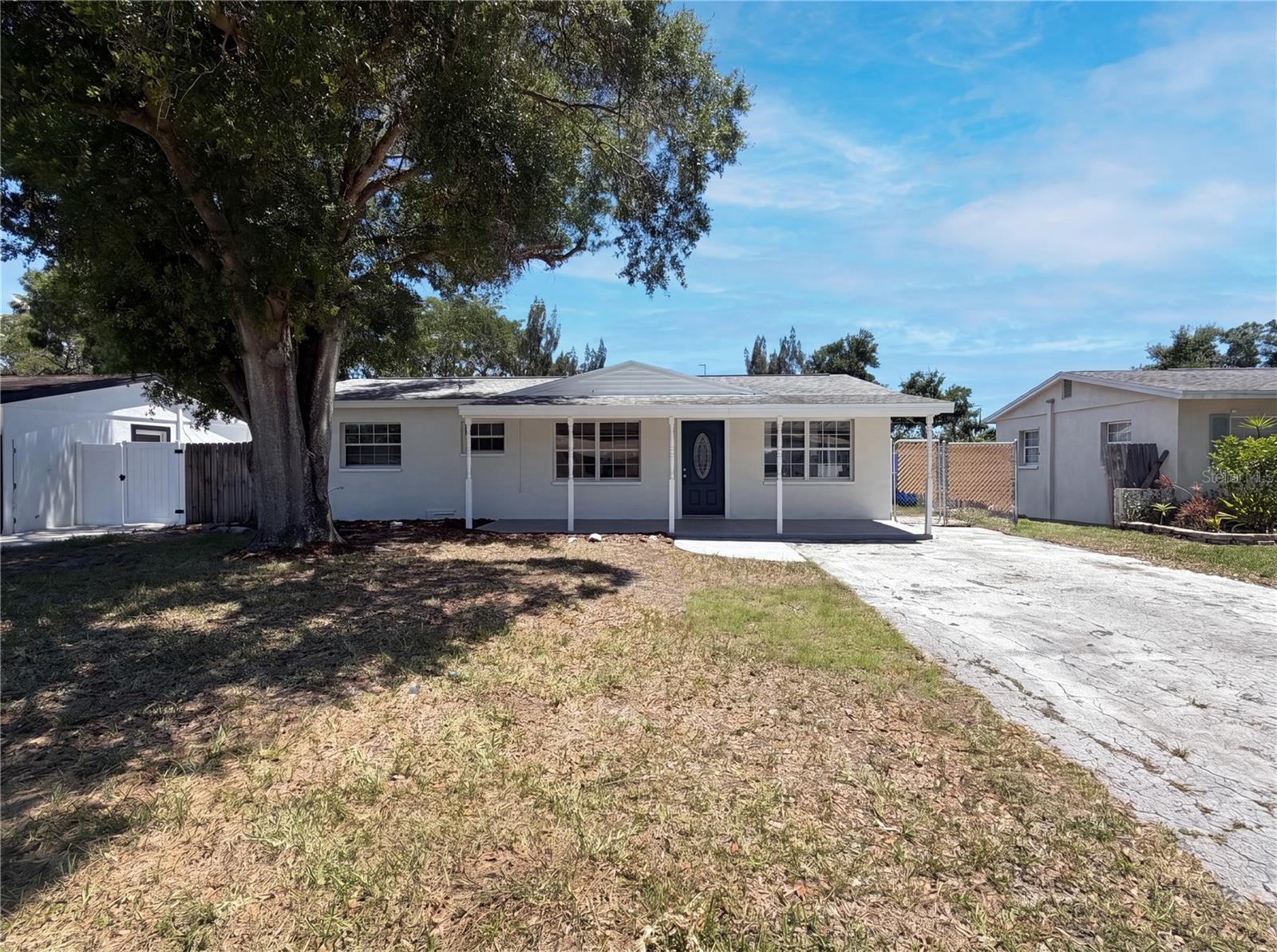 Discover this charming 3-bedroom, 2-bathroom home in the heart of Pinellas Park, offering 
comfort, character, and an unbeatable location. Step inside to a spacious living room anchored 
by a cozy fireplace, creating the perfect focal point for gatherings or quiet evenings at home. 
The well-appointed kitchen features abundant cabinetry, generous counter space, and a 
convenient breakfast bar, making meal prep and entertaining effortless. The home’s thoughtful 
layout provides comfortable living spaces throughout, ideal for both everyday living and hosting 
guests. 
Outside, enjoy your own fully fenced backyard, offering privacy for pets, play, or future 
outdoor enhancements. 
Homes with this kind of value, charm, and location don’t last long. Make your move before 
this one slips away.
