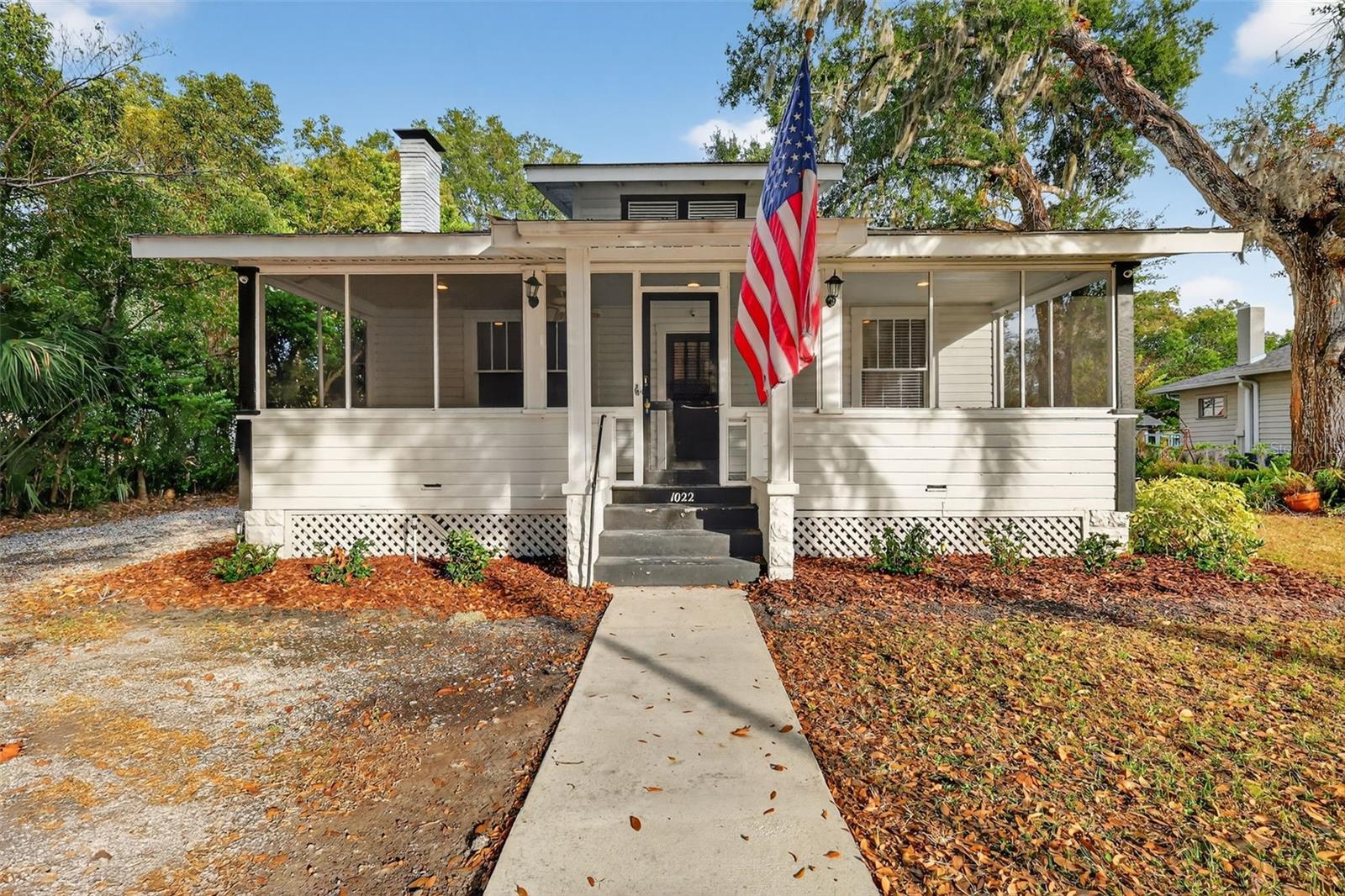 RP ZONING AND NEW ROOF! Located in the heart of Mount Dora’s Historic District, this charming 1923 cottage offers the
perfect blend of vintage character and modern-day versatility. Zoned RP (Residential Professional), the property allows for residential, office, or
live/work use—an exceptional opportunity in one of the city’s most desirable walkable corridors. Original features and wood floors flow throughout
the home, complemented by classic built-ins and a cozy gas fireplace that add warmth and timeless historic appeal. The home features 3
bedrooms, 2 baths, and 1,383 square feet of thoughtfully arranged living space filled with natural light and authentic charm. The primary
bedroom boasts a walk-in closet and an updated ensuite bathroom with a walk-in shower, while the guest bedrooms are generously sized, and the
guest bathroom showcases a classic clawfoot tub. The kitchen offers abundant cabinet space and a breakfast bar, and a stand-up attic could be
finished to create a loft or additional living space—the possibilities are endless! Welcoming front and back porches, historic architectural touches,
a spacious 0.22-acre lot, a detached one-car garage, ample parking and a large shed complete the inviting setting, just moments from historic
downtown. Whether you’re seeking a classic Mount Dora residence, a boutique office space with charm, or a flexible live/work environment, this
beautiful historic cottage offers unmatched character and convenience. With RP zoning, the property’s possibilities extend beyond traditional
residential use, yet it remains an ideal choice for buyers who cherish original architecture and want to live in a neighborhood known for its tree-
lined streets, walkability, and small-town charm, with downtown shops, cafés, festivals, and the waterfront just steps away!! MORE PHOTOS TO COME!