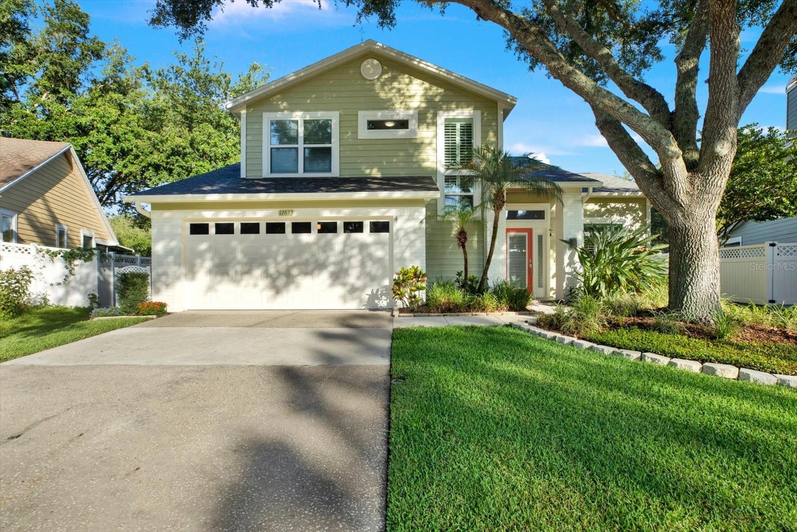 Welcome to this stunning home in Esprit Village, located within the highly sought-after Hunters Green golf community in Tampa! This beautifully maintained, move-in ready home offers an exceptional lifestyle in a pet-friendly, non-age-restricted, guard-gated community with an abundance of amenities. Situated on an oversized 1/3-acre lot, this home provides plenty of space, privacy, and room to enjoy the Florida lifestyle. Inside, you’ll find a desirable open floor plan featuring a beautifully updated kitchen with stainless steel appliances, a convenient breakfast bar, spacious pantry, and an abundance of cabinetry. The light and bright living and dining areas create the perfect setting for everyday living and entertaining. A convenient half bath and laundry room are located on the first floor for added functionality. The spacious primary suite offers a relaxing retreat with vaulted ceilings, a walk-in closet, and an updated bath. Upstairs, additional bedrooms and a shared bath provide plenty of space for family, guests, or a home office. Step outside to enjoy the expansive backyard featuring a beautiful deck with dedicated dining and living spaces, plus a charming gazebo perfect for relaxing or entertaining. The oversized lot offers endless possibilities for outdoor living, gardening, play, or creating your own private oasis with plenty of room for a pool. Additional upgrades and features include plantation shutters, a new hurricane-rated garage door, HVAC (2021), water heater (2021), roof (2025), and a new driveway and front walkway. Hunters Green offers a resort-style lifestyle with tennis, basketball, batting cages, playgrounds, soccer fields, optional golf and clubhouse memberships, and so much more. Conveniently located near shopping, dining, top-rated schools, and major roadways, this exceptional home combines comfort, space, and an unbeatable Tampa location. Don’t miss your opportunity to call Esprit Village home!