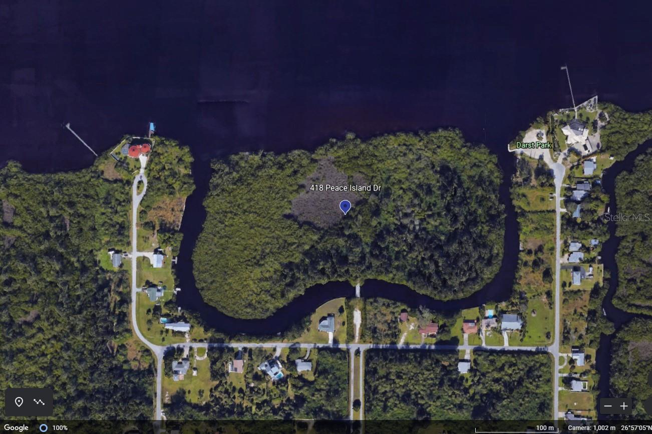 Own your own Island! The land is located just northeast of I75 at exit 164 near many new developments, including Allegiant Airlines, and a new upscale condo/hotel complex with a marina and restaurants just across the river. This unique property has been approved for 55 multi-family units with permits in place with the Army Corps of Engineers & Southwest Florida Water Management District and is planned for 34 boat slips.  In addition to the 17.06 Acres main island site, there are approximately 4 acres of owned bottomlands, 2 acres of offsite parking, and a 20-acre offsite mitigation parcel.All information comes from users and sources that are believed to be reliable but should be verified for accuracy. Subject to errors and omissions.