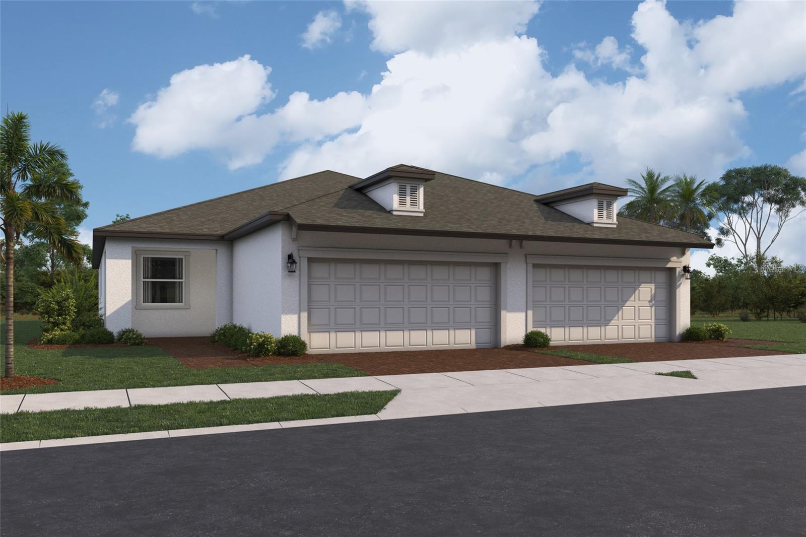 Pre-Construction. To be built. ****SPECIAL FINANCING AVAILABLE FOR A LIMITED TIME ONLY FROM PREFERRED LENDER. RESTRICTIONS APPLY, FOR QUALIFIED BUYERS, SUBJECT TO APPLICABLE TERMS AND CONDITIONS. SUBJECT TO CHANGE WITHOUT NOTICE****
Welcome to The Pearl at Southpointe. 
This beautifully designed attached villa offers 1,680 square feet of comfortable living space, featuring two bedrooms, two bathrooms, a versatile flex room, and a two-car garage.
Step through the entryway into a welcoming foyer, with the flex room conveniently located to the side—perfect for a home office or reading nook. Continue into the heart of the home, where the modern kitchen awaits, positioned across from the hallway leading to the guest suite and laundry room for added convenience.
The open-concept design flows seamlessly into the dining area and great room, creating an ideal space for entertaining. Large sliding glass doors open to a private lanai, perfect for enjoying the outdoors.
At the rear of the villa, the Owner’s Suite offers a peaceful retreat with a walk-in closet, double-sink vanity, and a separate water closet for privacy.