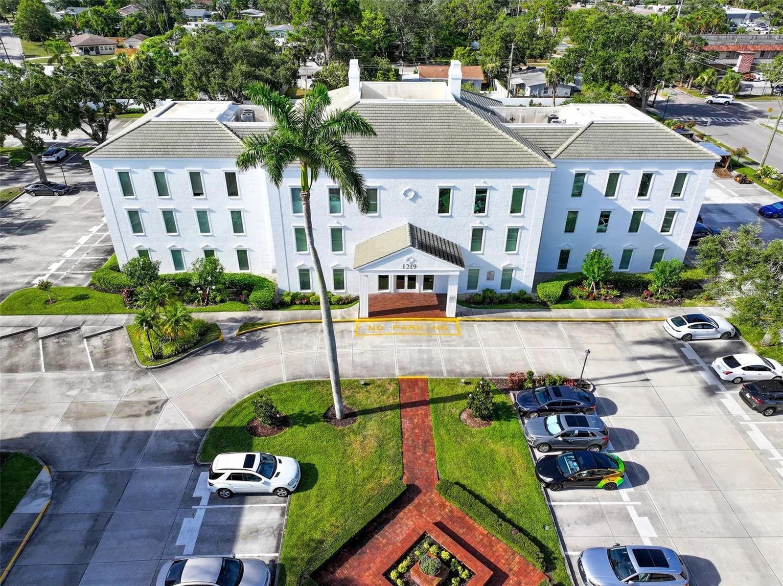 Prime Office Space – Midtown Medical Park. Potential Owner Leaseback Opportunity! Great investment opportunity! This beautifully maintained office building is in the heart of Sarasota, just minutes from Sarasota Memorial Hospital and downtown. 
Updated interior featuring luxury vinyl flooring and fresh paint. Plenty of free parking is available outside the building. 
5 offices and conference room. Main office suite includes a private shower – perfect for long workdays or executive use. 1 Guest bathroom. 
Kitchenette with sink, mini fridge, ample cabinetry, and a private entry door
Flexible layout suitable for medical, professional, or creative office use