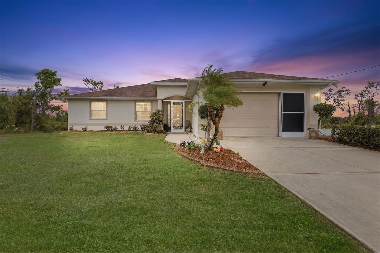 Price Reduction! Discover the perfect Florida retreat in this beautifully maintained 3-bedroom, 2-bathroom pool home, located on a peaceful dead-end street in the desirable Rotunda Sands community. Boasting 2,063 sq. ft. of living space, this residence features an open-concept floor plan with high ceilings and an abundance of natural light. The open concept living area flows seamlessly from the kitchen, complete with a center island, into the living and dining areas—ideal for entertaining. The kitchen has plenty of storage, stainless steel appliances, quartz countertops and a separate counter for casual dining. Sliders lead out the screened lanai seating area with a heated pool, certainly an oasis for relaxation or gathering with guests. Enjoy the fenced in backyard with mature landscaping and fruit trees for your pets and outdoor activities. 
The home’s split floor plan allows your guests privacy while you retreat to your spacious Primary bedroom. The ensuite features dual sinks, a walk-in shower, soaking tub and two walk-in closets. Plus private access to the screened-in pool patio through the slider doors.
Peace of mind with a new roof (2022), Hurricane shutters, AC (2022), Pool cage (2019), pool solar panels( 2018), and located in an X flood Zone.
Areas of interest close by include Boca Grande, Beaches of Manasota Key, world class fishing, water sports, Cape Haze Pioneer Trail, dining and shopping with so much more to explore. This home offers the ultimate Southwest Florida lifestyle with an incredibly low HOA and a quiet neighborhood.