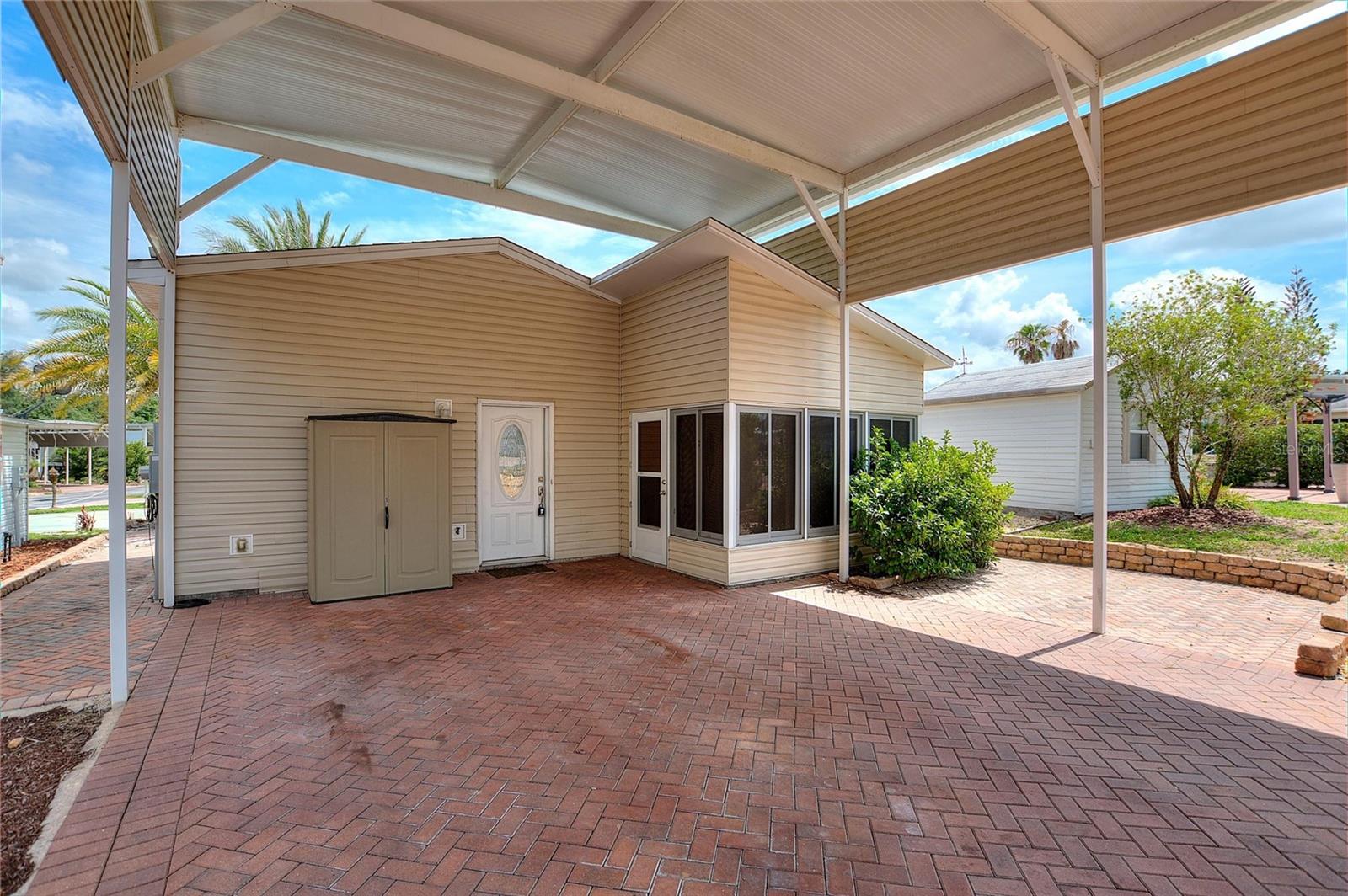 WELCOME TO DEER CREEK RV GOLF & COUNTRY CLUB!  Enjoy RESORT STYLE LIVING at its best at this 55+ Oasis!  Your perfect escape to sunshine & relaxation in Central Florida! This charming casita offers a bright & inviting interior, comfortable living space & a low maintenance Florida lifestyle!  Move in ready!  Home boasts a coastal living room with pull out couch, open bath/laundry/kitchen area & a screened in patio with couch/bed. Perfect for guests! Park your CLASS A MOTORCOACH on this PREMIER RV LOT in the highly desirable Regal Pointe Community! Don’t have an RV? No problem.  Simply live in the COZY CASITA! Endless opportunities await!  Expand your living space under The RV Port creating the perfect place to enjoy sipping your morning coffee, visiting with the neighbors or reading your favorite book! Plenty of space to park your vehicle & golf carts! The Screened in Patio overlooks a nice green space & is perfect for entertaining with family & friends!  If you’re looking for the perfect spot to park your rig, a great spot to live full time or a vacation getaway in the sunshine state, this is it! The 45 x 92.3 ft. lot boasts pavers complete with full hook-up & 50-amp service with water available.  Small shed for storing your golf clubs & pool toys!  The Regal Pointe Community Clubhouse, Pool, Hot Tub, Fitness Center & many FUN activities are just a golf cart ride away!  If you love RESORT style living, this is the place for you!  Deer Creek Community has a MAIN CLUBHOUSE offering a variety of social events throughout the year such as Karaoke, Trivia, Cardio Drumming, Line Dancing, Crafts, Swing Dancing & more!  Soak up the sun at Deer Creek’s MAIN pool, cabana & hot tub area! Try water volleyball, pickleball, tennis, shuffleboard or pool aerobics!  Love golfing? Check out Deer Creek’s 18 Hole Executive Golf Course Leagues & shopping at the Pro Shop! The course winds through the neighborhoods offering scenic fairways, mature landscaping & an enjoyable experience for players of all skill levels! The Tiki Bar or The Topside Tavern is a great place to meet new friends with occasional live bands & music! The Greenside Grill is perfect for onsite dining!  Deer Creek is centrally located in Davenport just 20 minutes from Disney & all the attractions that families enjoy! Hop on your golf cart & ride to many restaurants & shops nearby. Bealls, Marshalls, Target & Star Bucks are in Posner Park less than a mile away!  A new Publix is opening soon just across the street from the community! Call today to view this HIDDEN GEM in sunny Florida! Just 1.5 hours to each coast!