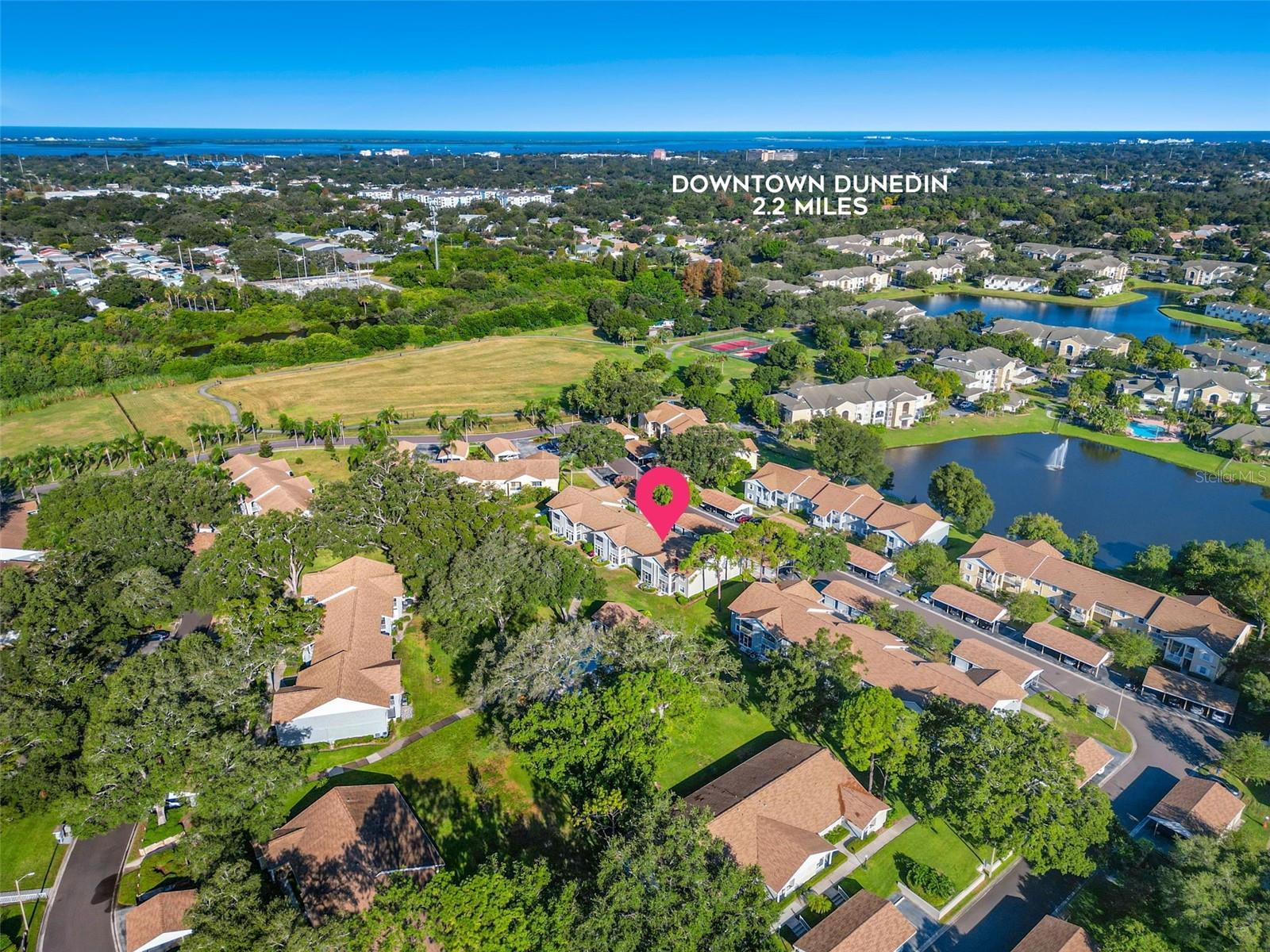 Welcome to the ultimate Florida paradise! This move-in-ready Lake Tiffany condo in Dunedin offers the perfect opportunity to embrace the Sunshine State's laid-back way of life. With an open floor plan, stylish kitchen, and a location that's close to everything, this is your ticket to coastal living.  Recent updates include newly refreshed/remodeled baths, luxury vinyl plank flooring throughout, new fans/fixtures, and a fresh coat of paint throughout. The open and airy layout of this condo creates a welcoming atmosphere, making it easy to relax and entertain. The kitchen boasts sleek shaker-style cabinets and a convenient pass-through to the dining room/family room combo, perfect for enjoying meals with family and friends. Slide open the sliders to your screened patio, where you can sip your morning coffee or enjoy an evening cocktail while overlooking the lush green space just outside. Plus, it's just steps away from the community pool for quick dips on hot Florida days. The primary bedroom is generously sized, featuring a walk-in closet and a beautifully renovated ensuite bathroom that adds a touch of luxury to your daily routine. The second bedroom is perfect for guests or can be used as a home office, offering flexibility to suit your needs. A convenient hall bathroom with a tub-shower combo completes the living space. This condo's location is a dream come true! It's close to shopping, dining, and the vibrant downtown Dunedin scene. Explore nearby beaches and immerse yourself in the coastal lifestyle.