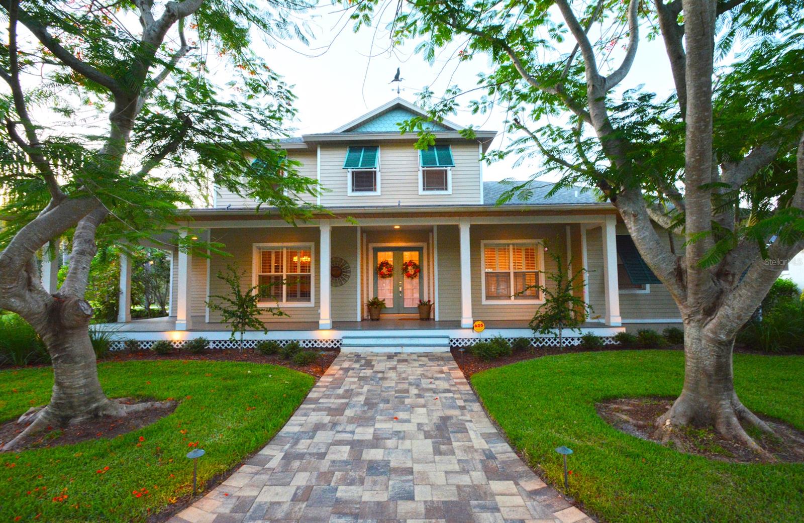 Enjoy radiant sunsets with an evening river breeze on the dock or watch Kennedy Space Center rocket launches from your private balcony. These are just two of the perks of the lifestyle Merritt Island's desirable Waterside community offers. With only 18 homes, this beautiful riverfront community is mature, well maintained and only minutes from the beach! From the moment you enter you will find this home is classy, comforting and warm with much attention to detail from flawless Crown Molding, Oak accents to solid Hardwood Floors. You will enjoy a bright, clean, spacious kitchen complete with Stainless Appliances, Granite Countertops, Custom Cabinetry and an Island. Additional rooms in the home include an Office/Den, 3 guest bedrooms, and a loft upstairs. (Take a drive by at night) Master Suite is downstairs and features a sliding entrance to the pool patio, Spa Tub, Tile Shower and large closets for him or her! The Custom Outdoor Accent Lighting romantically and elegantly illuminates this home's features that include Hemmingway shutters. Night swimming? The Solar Heated Saltwater Pool offers a light display and is Screened Outdoor Living as well as inside a fully Fenced plush green yard. It is apparent this home is well maintained and will not disappoint! Need storage space? If a 3 Car Garage doesn't quite meet your needs, an excess storage space exists over the garage and in the attic off the guest room. Why would anyone leave this home? Job Relocation. All information is intended to be accurate but is not guaranteed. ;Water: City