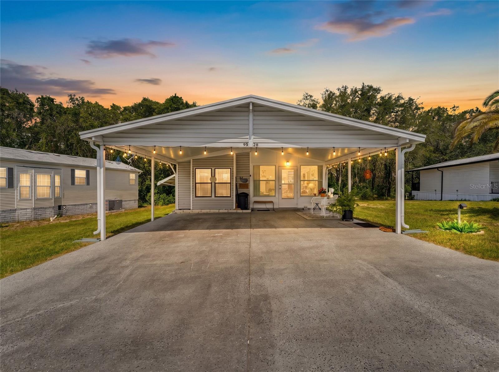 SNOWBIRDS or HOMEOWNERS WELCOME - You own the land. 2 bedroom 1 bath in Camp-A-Wyle RV Resort. Roof 2024, A/C 2024, Plumbing 2025, Refrigerator, Microwave & Oven 2025. Sprinklers & Gutters 2025. Lots of update you must see!!!! Horseshoes, Tennis, Community Pool, Miniature Golf, Shuffle Board, Basketball Court and much more. Dues include water & sewer, trash pickup & lawn maintenance from April 1 to October 1. Free internet at the clubhouse, storage (subject to availability and upon request) 25 Dollar yearly for RV, Boat, Trailer etc.