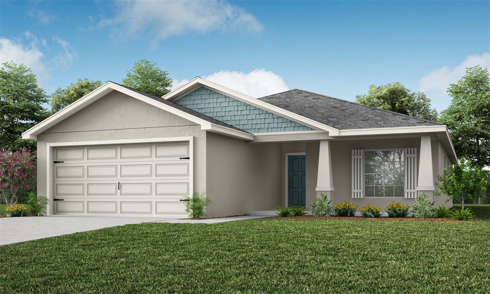 Under Construction. New construction home with 1,545 square feet on one-story including 3 bedrooms, 2 baths, and an open living area. Enjoy an open kitchen with white shaker-style cabinets, Cambria countertops, Samsung stainless steel appliances, a walk-in pantry, and a spacious island, fully open to the dining café and gathering room. The living area, laundry room, and baths include luxury wood vinyl plank flooring, with stain-resistant carpet in the bedrooms. Your owner's suite is complete with a walk-in wardrobe and a private en-suite bath with dual vanities, a tiled shower, and a closeted toilet. Plus, enjoy a covered lanai, 2-car garage, custom-fit window blinds, architectural shingles, energy-efficient insulation and windows, and a full builder warranty. 
"Please note, virtual tour/photos showcases the home layout; colors and design options in actual home for sale may differ. Furnishings and décor do not convey.”