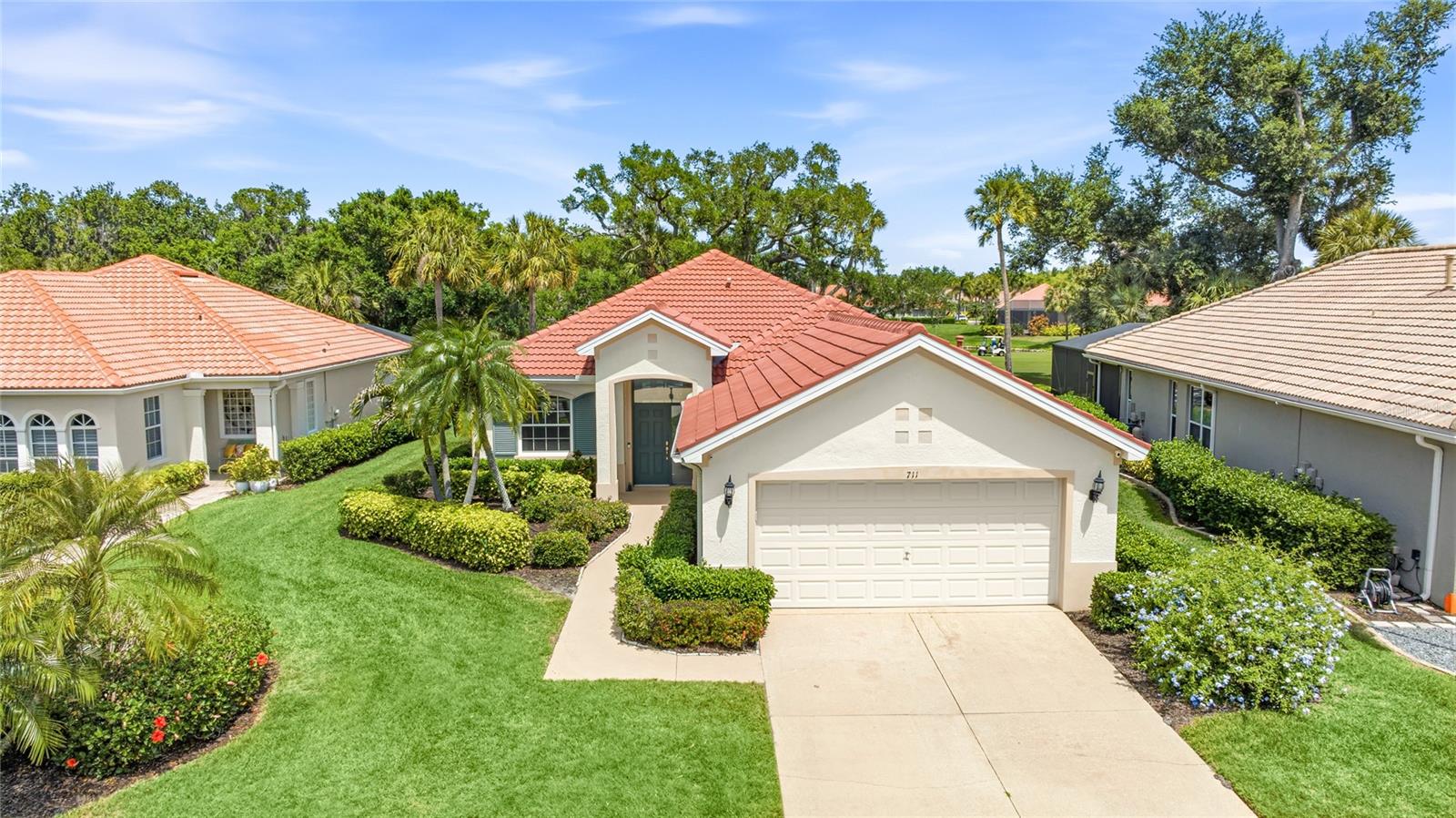 Virtually Staged. Experience true resort-style living in the HIGHLY SOUGHT-AFTER, amenity-rich Waterlefe Golf & River Club, where everyday life feels like a getaway. From a Championship Golf Course and Marina on the Manatee River to a vibrant River Club with dining, fitness, social events, and scenic nature trails, this gated community offers a lifestyle that is both active and relaxing, all in one. Sidewalk-lined streets wind throughout the neighborhood, enhancing the walkable, community feel. PERFECTLY POSITIONED ON THE GOLF COURSE, this beautifully maintained and freshly updated 3-bedroom, 2-bathroom pool home showcases sweeping fairway views, peaceful surroundings, and effortless indoor-outdoor living. Inside, the freshly painted interior provides a neutral backdrop, while soaring ceilings and abundant natural light create a bright, open feel that immediately draws your eye through the main living areas and out to the pool and golf course beyond. The home is equipped with a TRANE AC SYSTEM and programmable thermostats for added comfort and efficiency. This home has been meticulously cared for, with ALL MAJOR SYSTEMS ALREADY UPDATED, including a new tile roof, AC, and water heater, plus a FULL-HOUSE GENERATOR, and a BRAND NEW pool heater replaced in May 2026 for added peace of mind. Additional recent improvements include UPGRADED LANAI SCREENING and a NEW POOL CAGE, making this home truly move-in ready. ALL APPLIANCES ARE INCLUDED, offering added convenience from day one. Step outside to the screened lanai and private pool overlooking the fairway, where mature trees and wide-open green space create a stunning backdrop. Whether hosting friends or enjoying a quiet evening, this outdoor setting is what Florida living is all about. The garage offers an ADDED BONUS WITH AN EXTRA 4 FEET OF DEPTH, along with INSULATED GARAGE DOORS, providing more space and efficiency than a standard garage, perfect for larger vehicles, storage, or a golf cart. Residents also enjoy the convenience of maintenance-free lawn care covered by the HOA. Waterlefe residents enjoy access to a RESORT-STYLE RIVER CLUB featuring a pool, fitness center, restaurant, tiki bar, and year-round social events, along with a marina offering DIRECT ACCESS TO THE MANATEE RIVER, kayak launch, playground, and scenic walking trails throughout the community. Golf enthusiasts will appreciate having a championship course right outside their door. **THIS PROPERTY QUALIFIES FOR A 1% LENDER INCENTIVE IF USING PREFERRED LENDER. INQUIRE FOR MORE DETAILS.**