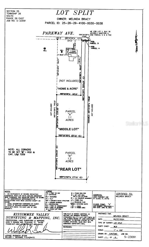 MCCOOLS ADD TO KISSIMMEE PARK - Land