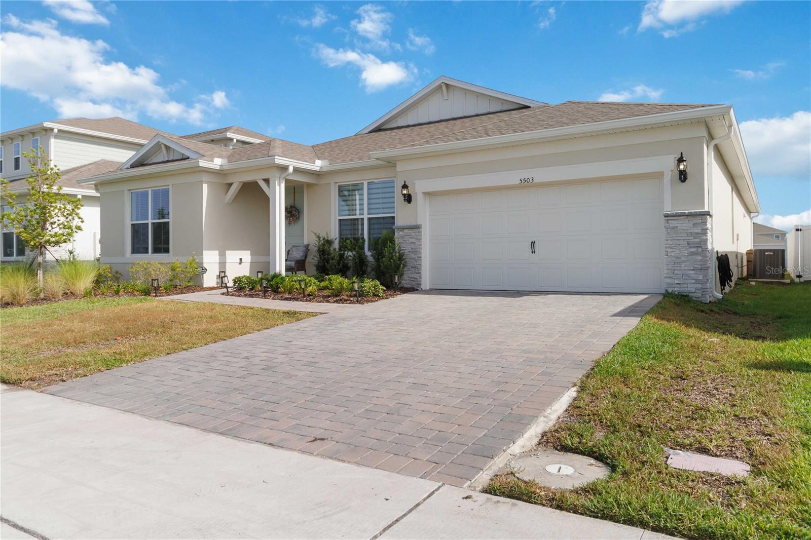 Nestled in an exclusive single-family boating community featuring direct lake and boat access, this pristine 2025-built, 3,000 sq ft open-concept home is completely turn-key and loaded with high-end upgrades. Enjoy resort-style neighborhood amenities, including a clubhouse, fitness center, and a sparkling community pool, all located just minutes from Lake Nona’s premier medical city and shopping districts.
The heart of the home features a wide-open floor plan with space for both formal and casual kitchen dining, plus a dedicated flex room with a door ideal for a private office. The gourmet kitchen shines with upgraded cabinets and premium stainless steel appliances, located next to a spacious, generous laundry room.
The layout offers 4 bedrooms, starting with an oversized master suite big enough for two distinct living zones, plus a luxurious upgraded bathroom that surpasses the model home. Privacy is optimized with two bedrooms sharing a bath behind a clever privacy door, and a fourth bedroom featuring its own en-suite.
Enjoy modern automatic blinds throughout and an incredible backyard retreat: a custom screen cage with a remote-controlled openable screen, outdoor speakers, and pre-wiring for your future outdoor kitchen. The perfect blend of luxury, community lifestyle, and unbeatable location.