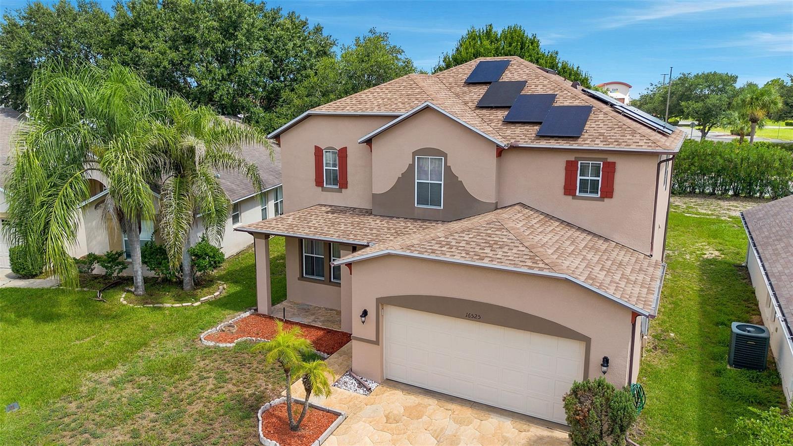 Same owner since it was built in 2004, pet free, and smoke free, this exceptionally maintained 3-bedroom, 2.5-bath home with a loft in Clermont, Florida is a rare opportunity to own a property that has been lovingly cared for by its original owner. Located on a quiet cul-de-sac in the sought-after Sunrise Lakes community, this move-in ready home combines modern updates, generous living space, and a prime location near Disney, making it an outstanding choice for a primary residence, vacation home, or investment property. From the moment you step inside, you'll notice the pride of ownership. A welcoming formal living room flows into a bright, open-concept family room and kitchen where large windows fill the space with natural light and create an inviting atmosphere. The updated kitchen is designed for everyday living and entertaining, featuring granite countertops, rich wood cabinetry, stainless steel appliances, a spacious center island, and a sunny breakfast nook that naturally becomes the heart of the home. Upstairs, the oversized primary suite offers a relaxing retreat with room for a king-size bedroom set, a large walk-in closet, and a private en-suite bath featuring dual vanities, a garden tub, and a separate glass-enclosed shower. Two additional bedrooms and a versatile loft provide flexible space for a home office, media room, fitness area, or game room, adapting easily to your lifestyle. Step outside to the expansive screened lanai and enjoy a spacious backyard with ample room to design your own private outdoor retreat, including space for a future swimming pool. Important recent upgrades add long-term value and peace of mind, including a new roof (2023), new HVAC system (2023), and energy-efficient solar panels installed in 2025. Located in a short-term rental approved community near Disney World, this home offers exceptional flexibility for homeowners and investors alike. Enjoy quick access to Walt Disney World Resort, Lake Louisa State Park, Highway 192, US-27, shopping centers, restaurants, Bravo Supermarkets, golf courses, and Orlando's world-famous attractions, while still enjoying the comfort of a peaceful residential neighborhood. Sunrise Lakes residents also have access to a community pool and playground, enhancing the Florida lifestyle. Whether you're searching for a Clermont home for sale, a vacation rental near Disney, a short-term rental investment property, or a beautifully maintained family home, this property checks every box. Opportunities like this are becoming increasingly rare. Schedule your private showing today and experience everything this exceptional home has to offer.