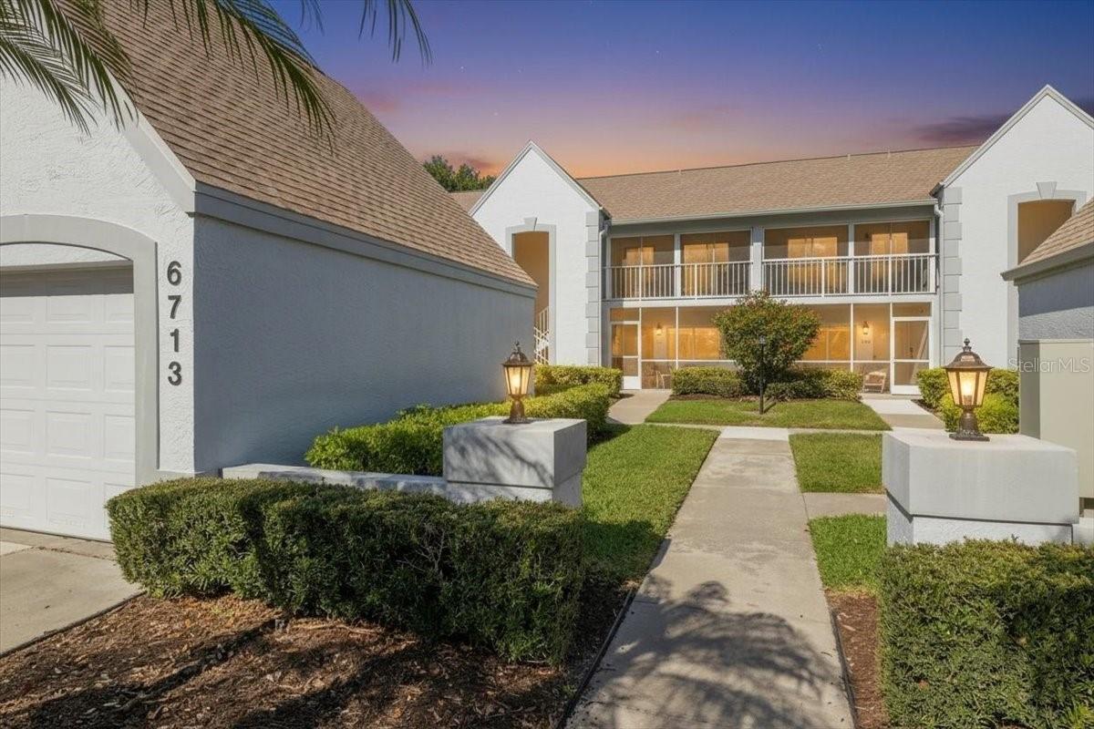 Make The Verandas at Tara Golf and Country Club your Florida lifestyle in this first floor condo on the 7th fairway. Being sold turnkey this fully furnished condo includes a deeded Class ’A’ equity golf membership that transfers to the new owner. Light, bright and spacious with a large, open main living area with enclosed lanai with wall-to-wall, floor-to-ceiling panoramic view of the golf course. It features 2 bedrooms, 2 full baths, interior laundry room, plus a 1-car garage. The south facing entry lanai is screened providing additional spaces to relax, entertain, and enjoy watching wildlife as well as golfers. The Verandas is a well-maintained, well-funded and reserved group of 60 condos, new roof 2021, exterior paint 2019, repaved driveways 2024. Not in a flood zone. Your Tara Golf and Country Club lifestyle includes an abundance of amenities including Tara's 18-hole Championship Golf course newly renovated summer 2023, Har-Tru tennis and bocce courts, a brand new 5-court pickleball center, fitness center with state-of-the-art equipment, hot tub, sauna, firepit patio and screened patio for year-round enjoyment. Clubhouse with fine dining and casual grill room, bar and dining, concession stand at the main clubhouse pool, driving range, short game practice area, putting green, pro-shop and a very active golf and social calendar. Deeded Class A golf membership fees for 2026 are $547.62 monthly plus a $60 monthly food minimum. The Verandas offers maintenance-free living, perfect for seasonal owners as well as full-time owners. The quarterly condo fee at The Verandas is $1,750.00 and includes all exterior maintenance, community pool, plus water, sewer and trash. The Tara Master Association fee is $1170.81 annually which includes Comcast premium bundle for internet and cable TV, HBO/MAX. This yearly fee also includes maintenance of the common area landscaping and the perimeter maintenance of the community. A one-time Resale Capital Contribution fee of $6,671.44 is paid at closing to Tara Golf and Country Club. Easy access to I-75, airports, great shopping and UTC mall, arts, theater, entertainment, dining, and the greatest beaches on the Suncoast of Florida. Make The Verandas at Tara your Florida country club lifestyle.