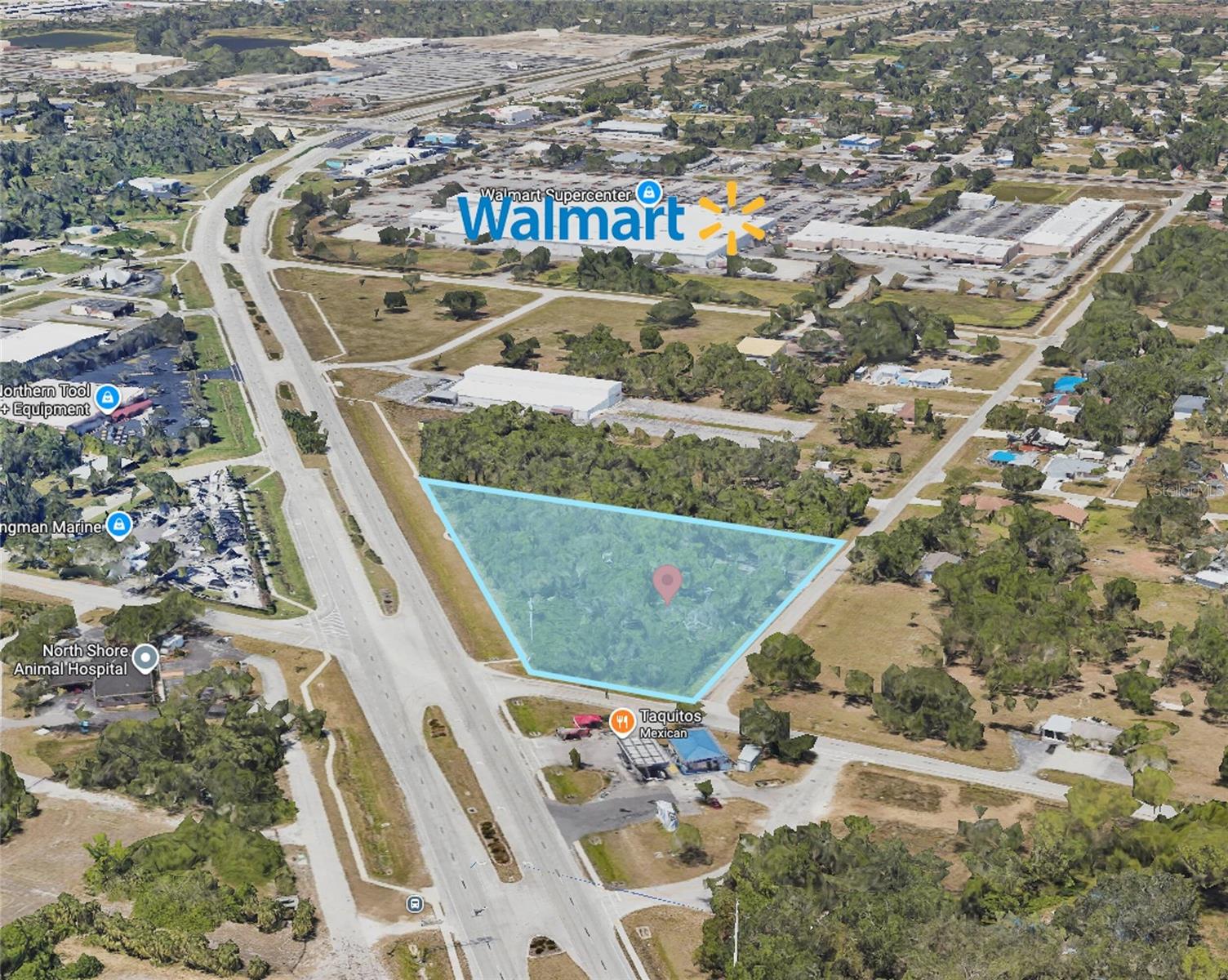 Offered for sale are two adjacent commercial parcels totaling approximately 1.85 acres along the east side of N Cleveland Avenue (U.S. Highway 41) in North Fort Myers, Florida. The properties are located in a high-visibility, high-traffic corridor surrounded by established national retailers, service businesses, and growing residential communities.

• 14500 N Cleveland Ave — ±0.97 acres | Parcel ID: 03-44-24-02-00000.0610

• 14520 N Cleveland Ave — ±0.88 acres | Parcel ID: 03-44-24-02-00000.0600

• Combined Total — ±1.85 acres with ±300 feet of frontage on US-41

Each parcel may be purchased individually or together as a combined assemblage.


Zoning & Land Use

The parcels are currently zoned CS-1 (Commercial Special Office District), which allows for a range of professional, medical, and limited commercial uses. This zoning supports development such as medical offices, professional services, convenience retail, and select personal service uses.

In addition to their current zoning, the parcels carry a Future Land Use (FLU) designation of “Future Urban Areas – Intensive Development”, as defined in the Lee County Comprehensive Plan. This FLU designation supports higher-density and mixed-use development, including residential densities of up to 22 dwelling units per acre and greater flexibility in overall site planning.

Together, the zoning and FLU make these parcels suitable for a range of commercial or mixed-use projects. Rezoning or a Special Exception may be required to unlock certain uses not permitted by right under CS-1.


Development Potential

Given the site characteristics, the location, and the land use framework, the property is well-suited for:

• Fuel, gas, service station with convenience store

• Express car wash or tunnel wash

• Self-storage facility

• Medical or professional office complex

• Assisted living facility or adult care

• Multifamily residential or workforce housing

• Mixed-use retail/residential development

The ±1.85-acre size provides flexibility for single-use or multi-use site layouts, and the ±300 feet of direct frontage on US-41 maximizes accessibility and visibility for traffic-driven tenants or end-users.


Location & Market Context

The property is situated along N Cleveland Avenue (US-41), one of the region’s primary north–south commercial corridors. The immediate area has seen steady development with continued investment in residential, automotive, and service retail uses.

• Traffic Count (2025 AADT): 33,014 CPD

• Distance to Super Walmart: 0.3 miles

• Nearby Retailers: ALDI, AutoZone, McDonald’s, Dollar Tree, Family Dollar

• Access: Quick access to Cape Coral, Downtown Fort Myers, and I-75

Public water and sewer are available at the property line, with electric service provided by LCEC. The site lies within a utility-served urban corridor and requires no offsite infrastructure extensions for typical commercial development.