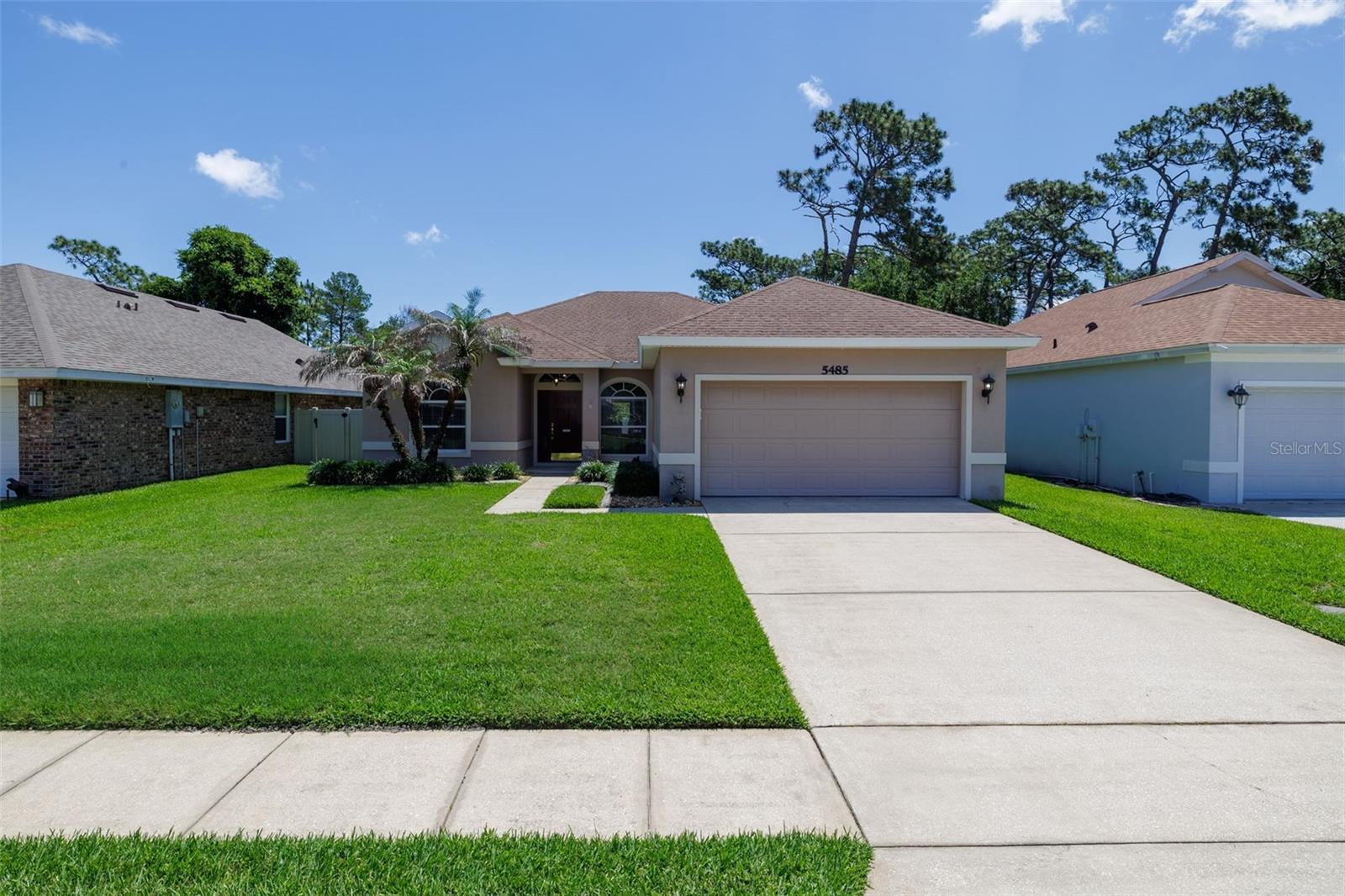 Forest Lake Preserve is where you will find this immaculate 3 bedroom, 2 bath house with a Study/Den.  Enjoy the pristine exterior & landscape as you stroll up to the welcoming entry.  The crisp white cabinetry in the kitchen is accented by the granite countertops & stainless steel appliances & also has a cafe' area. The large breakfast bar is perfect for your morning cereal or your midnight snacks with room for 4 bar stools. Cathedral ceilings in the Living Room showcase the spaciousness & the sliders to the patio allow natural light in.  The split bedroom plan is perfect for children or guests.  The closets have built in shelving perfect for clothes, shoes or children's toys.  The Study/Den can be used as an office, hobby room or playroom.  The Primary Retreat is tucked away in the rear of the home making it great for a quiet evening.  The primary bathroom has tile floors, a jetted tub & walk-in shower as well as a walk-in closet.   The coup de grace is the stunning patio adorned with tongue in groove ceiling covering the relaxing hot tub.You can also enjoy the fire-pit under the stars on the extended patio. The backyard is fenced for privacy. The property extends 5' beyond the concrete wall. This beautiful home also boasts a sprinkler system, well, & engineered dark Hardwood floors throughout the living areas.  The bathrooms have tile floors. The garage is immaculate with epoxy floor, pull-down access to the attic & an electric garage door opener.  This one-of-a-kind home is at the end of a No Outlet street.  The A/C is July '21 & the Water Heater is 9/9/25. The roof age is unknown but believed to be original.  The furniture currently in the home stays.
All measurements are approximate & not warranted.