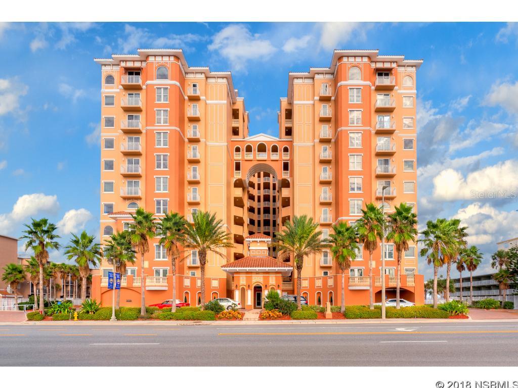 Located in sought after Daytona Beach Shores sits the beautiful Palma Bella oceanfront condominiums with luxury amenities and high-end finishes. Unit 502 is located on the Northeast side of the building with great views of the Atlantic Ocean and peeks of the Intracoastal Waterway as well. This ''Canary Island Palm'' split bedroom floor plan is spacious & open plus ALL bedrooms have a convenient en-suite bathroom. High 9' ceilings with crown molding and recessed lighting compliment the neutral tones of the tile & bamboo flooring, wood cabinetry and granite countertops. Built in 2007, Palma Bella is one of The Shore's newer buildings and includes conveniences such as beach access, semi-private elevators, an on-site building manager & ocean views from the pool/spa, fitness center & club room. ;LocationDescription: Condo ;Water: City