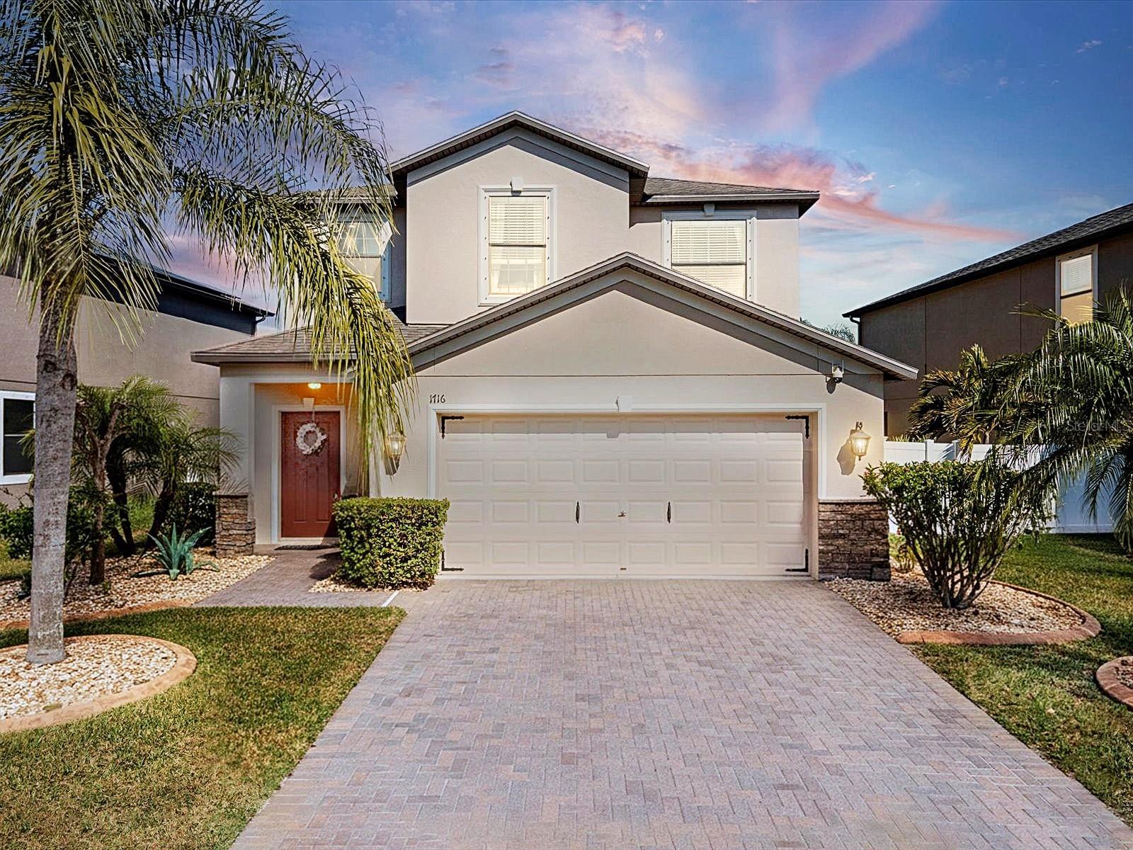 Welcome to this spacious Trinity pool home in the gated community of Trinity Preserve, where peaceful water views and resort-style living come together beautifully. Step out to your large, enclosed lanai and take spectacular sunrise and sunset views over the pond, with visiting birds and other wildlife creating a truly tranquil backdrop. Your outdoor space is designed for easy Florida living, featuring a low-maintenance backyard, pavers, and lush landscaping with palm trees, all centered around a heated, saltwater pool plus a spa/jacuzzi that’s included. For a clean look and added protection, the pool equipment and pump are neatly housed in covered storage, keeping everything organized and visually appealing.
Inside, the home offers a thoughtfully designed layout with the primary suite on the main floor, complete with dual sinks, a walk-in closet, a separate shower, and direct access to the lanai, perfect for morning coffee or evening relaxation. The rest of the first floor is bright and open with an inviting flow, ideal for entertaining. The kitchen shines with stainless steel appliances, maple cabinets, a breakfast bar, and granite countertops, with granite also featured in two additional bathrooms. A water filtration system adds everyday comfort and convenience.
Upstairs, you’ll fall in love with the expansive loft, ready to become your dream family room, game room, or media space. Three generously sized bedrooms surround the loft, plus a dedicated office that can easily serve as a fifth bedroom. You’ll also appreciate the upstairs laundry room, ceiling fans throughout, and plenty of storage with generous closets.
Located in a top school zone, with Odessa Elementary just outside the gates, and best of all: NO CDD fees! No flood insurance is required! Come experience the space, the views, and the lifestyle! This well-kept Trinity home may be the perfect match you’ve been waiting for.