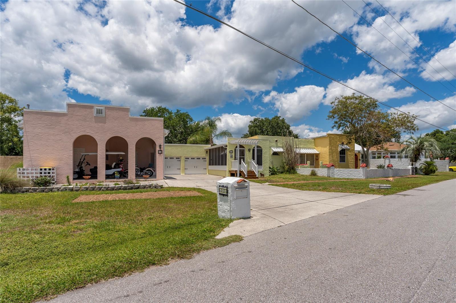 Discover this unique Spanish/Mediterranean-inspired estate on an oversized lot across from Lake Jessie on the Chain of Lakes. Featuring a 3BR/2BA main home plus a private 1BR/2BA casita/in-law suite, this property is ideal for multi-generational living, vacation rentals, or income-producing opportunities. The versatile floor plan provides the flexibility to function as a triplex-style investment property. Recent upgrades include a NEW roof, NEW AC, NEW water heater, new casita flooring, and more. Inside, enjoy vaulted ceilings, a fireplace, abundant natural light, and spacious living areas designed for entertaining. Step outside to a resort-style screened saltwater heated pool with new heating, cooling, and saltwater systems. Located on a quiet street with no rear neighbors and NO HOA, there’s plenty of room for boats, RVs, and extra vehicles—just steps from the community boat ramp on Lake Jessie. A rare blend of privacy, flexibility, and investment potential. Don't miss this opportunity! Book your appointment today.