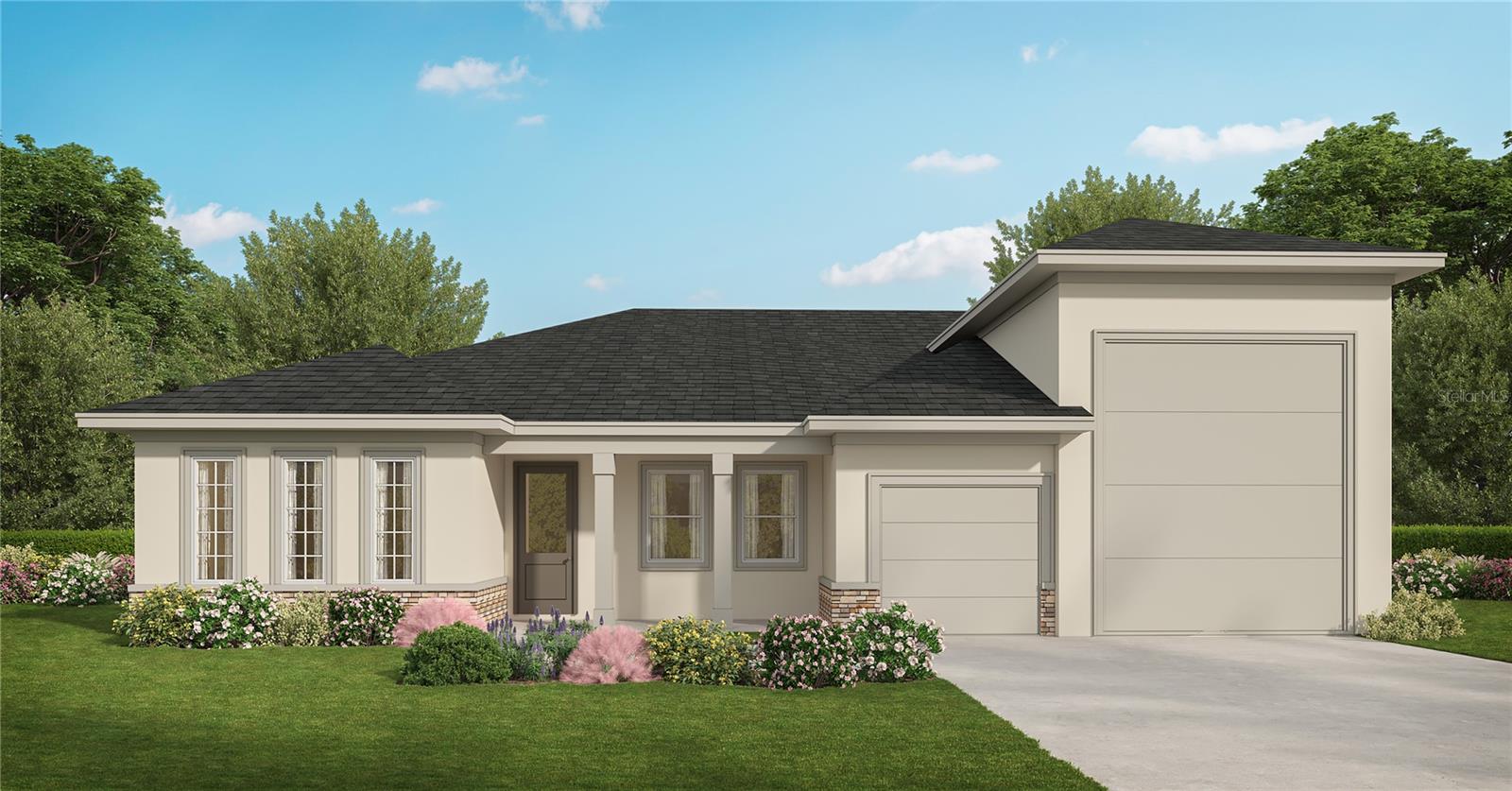 One or more photo(s) has been virtually staged. Under Construction. Spire Homes is building this amazing RV home in Pine Ridge on a one-acre wooded homesite. This home offers an unbelievable 1,300 square feet of garage and RV space for a total under roof 3,861 square feet. Spire Homes Pioneer Plan showcases 2,200 of living area centered around 3 spacious bedrooms, 2 full baths and a 2-car garage with an adjoining RV garage that is approximately 65' long. It's a great fit for your RVs, campers, boats or just for an abundance of storage needs. Included with this home are Spire Homes outstanding distinctive features including 8 ft. interior doors throughout, 5.25" designer baseboards, complimenting wood windowsills, wood cabinetry with soft close drawers in the kitchen and bathrooms, gorgeous quartz countertops throughout, and a lifetime warranty on the LVP flooring. You won't want to miss out on this wonderful home in a premier location of Pine Ridge. Pine Ridge Community is the largest equestrian community in Citrus County and the Community Center has tennis and pickleball courts and other activities for your enjoyment. The close proximity to new shopping, dining, health care including the renowned Tampa General Hospital facilities, and access to the Suncoast Parkway is not only wonderful but makes the drive to Tampa seamless. The quaint towns of Crystal River and Homosassa are a short drive away, and both are fantastic for water and outdoor enthusiasts. You will enjoy fishing, kayaking, boating, manatee watching and outdoor waterside dining at many venues. For biking enthusiasts, the Withlacoochee State Trail has 47 miles of paved rail-trails. Don't miss this prime opportunity to own this spacious RV port home on a one acre homesite with a full builder warranty, 1% credit towards closing costs offered through the builder's preferred lender and a HOA fee of only $160 per year. Florida lifestyle living at its finest.