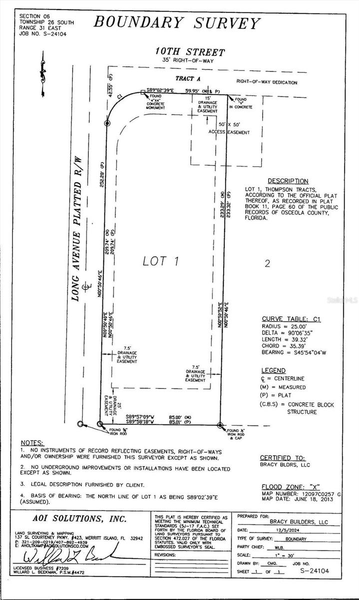 THOMPSON TRACTS - Land