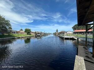 CANAL WATER & PRESERVE all the same time makes this .49 acre property one of a kind! Its a paradise that offers complete privacy. Banana River Waterfront pool home with a large boat dock, lift and gazebo on a private serene pond. The fish won't stop jumping, manatees and dolphins go by frequent. Large Tiki bar area and hot tub. Large pool with brick pavers throughout on back porch and pool area. Interior has maple kitchen cabinets with granite countertops, stainless steel appliances and ready for new buyer to remodel and make there own to enjoy. Property is located at the end of Porpoise with complete privacy.