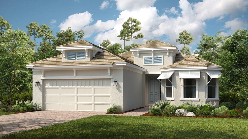 Under Construction. What's Special: Secondary Bedroom with Attached Bathroom | East Facing Lot | Dedicated Study | High Ceilings. New Construction - August Completion! Built by America's Most Trusted Home Builder. Welcome to the Farnese at 3208 Vicenza Court in Esplanade at Azario Lakewood Ranch! The designer kitchen features an expansive island and opens to the great room and casual dining area, creating a bright and welcoming space to gather. Just beyond the great room, the lanai offers a peaceful spot to unwind and enjoy stunning Gulf Coast sunsets. The primary suite feels like a retreat with a bay window, tray ceiling, dual sink vanity, a spacious shower, and an oversized walk-in closet, while two guest bedrooms each enjoy access to their own bathrooms. Esplanade at Azario Lakewood Ranch is a warm, neighborly community known for its resort style amenities, scenic beauty, and active social lifestyle that makes every day feel like a getaway. Additional Highlights Include: tray ceiling package, tandem garage, gourmet kitchen, 10' ceilings, bedroom and bath 3 in place of a flex room, study in place of a formal dining room, extended covered lanai, outdoor kitchen rough-in, 8' interior doors, pocket door from bedroom 2 into bathroom 2, pocket sliding glass door in the great room, impact glass windows, and laundry sink. Photos are for representative purposes only. MLS#A4689045 - Resort-Style Living in Esplanade at Azario Lakewood Ranch, the perfect blend of relaxation and recreation! Enjoy the heated resort-style pool, state-of-the-art fitness center, and energizing aerobics classes. For outdoor enthusiasts, there are pickleball courts, scenic trails, Vitality Park, and if golf is your game, you'll love Esplanade's 18-hole championship course! Unwind with a facial massage or by the fire pit after a workout. Exclusive amenities like a Wellness Center, Culinary Center, and sports courts ensure there's something for everyone, whether you want to stay active or relax in style.