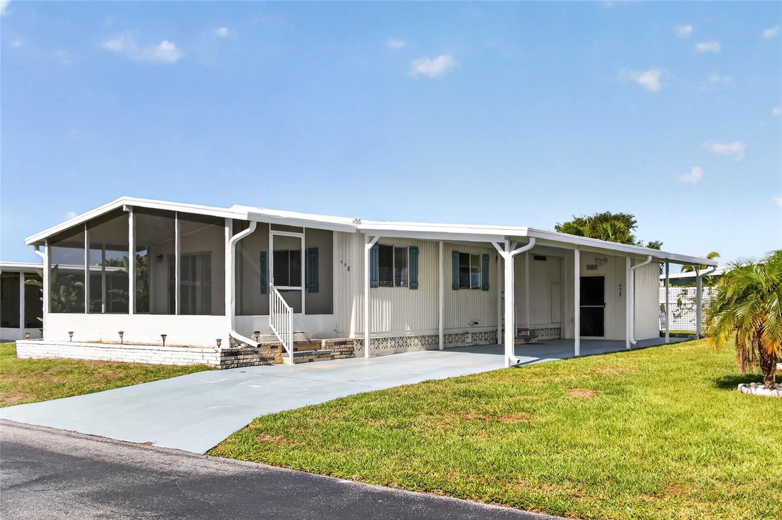 Welcome to Paradise in Venice, FL!
This light and bright 2-bedroom, 2-bath home is your Florida dream come true. Enjoy total peace of mind with new roof, AC, and carport — all recently completed. Beautiful flooring flows throughout the entire home — absolutely no carpet! Both spacious bedrooms feature walk-in closets and are served by two full baths. Step outside to your huge screened lanai, the perfect spot to unwind as you soak in the sunshine and watch the palms sway.
Tucked away in a peaceful active 55+ community, yet conveniently located in the heart of Venice. Enjoy access to a community pool, park, and activities — resort-style living at its finest! The community is known for its vibrant social scene with tons of gatherings and events, making it easy to meet neighbors and build lasting friendships. Animal lovers will be thrilled — up to 2 pets are welcome, and the community park even features its very own dog park, so your furry friends will love it here just as much as you do! Best of all, enjoy all of this with a low HOA fee!
Located in an X Flood Zone — no flood insurance required! Just one more reason this home is an incredible value in Southwest Florida.
The location truly can't be beat — just a short drive to Downtown Venice Island, the Gulf beaches, and the Legacy Trail. Easy access to Interstate 75, and just around the corner from US-41, putting shopping, dining, and everything—  right at your fingertips!