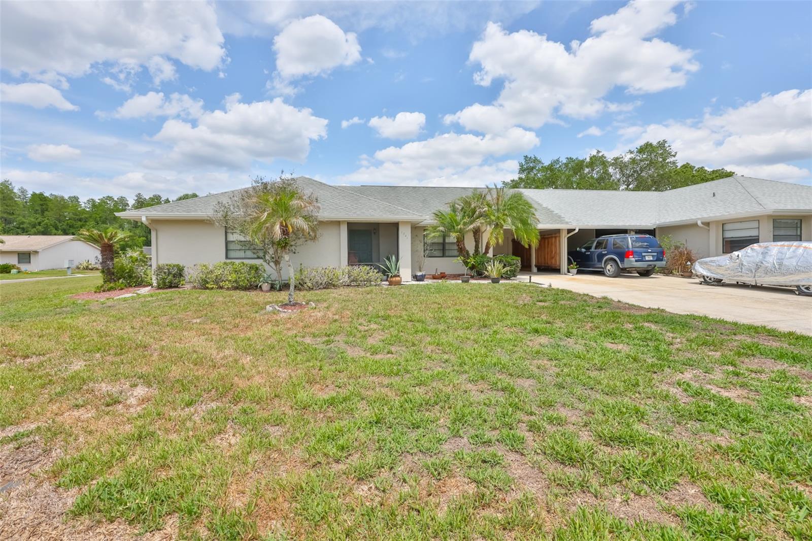 Welcome to 1741 Atrium Dr. in the highly sought-after 55+ community of Sun City Center! This charming home features an updated kitchen, spacious living areas, and a covered carport for added convenience. New exterior paint 2 weeks ago. Enjoy a relaxed, maintenance-friendly lifestyle with access to incredible community amenities including golf courses, swimming pools, fitness centers, pickleball, tennis courts, social clubs, restaurants, and endless activities designed for active adults. Conveniently located near shopping, dining, medical facilities, and major highways for easy access to Tampa, Sarasota, and Florida’s beautiful Gulf Coast beaches. Whether you're looking for a full-time residence, seasonal getaway, or future investment opportunity, this property offers excellent potential. Rental friendly community with a one-year ownership requirement prior to leasing.