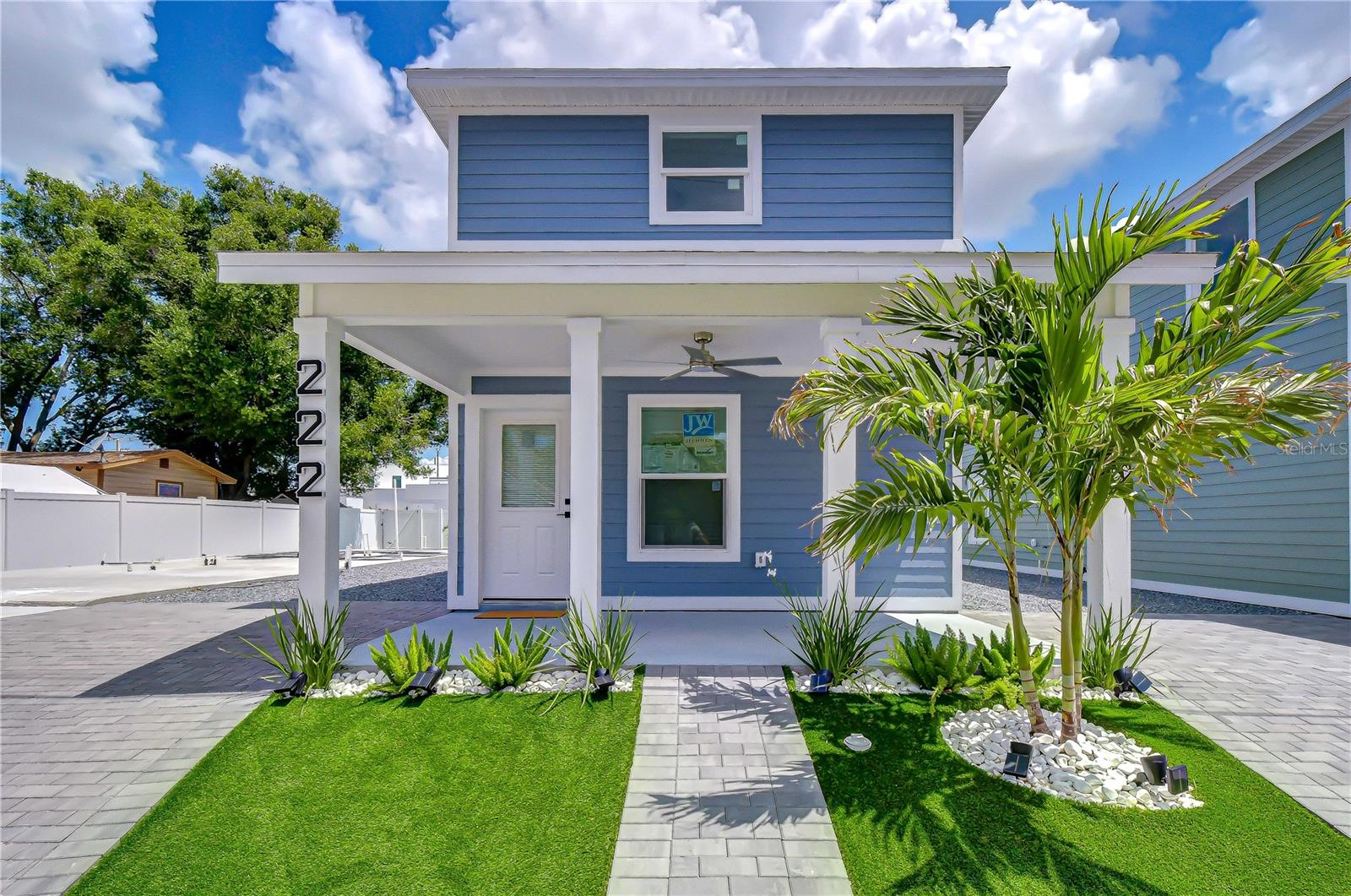 Step into stylish, gorgeous modern NEW construction home. Low-maintenance living located in the desirable community of Bradenton, Florida. Move-in ready and thoughtfully designed with today's lifestyle in mind, this beautifully crafted two-story residence offers 1,606 square feet of bright and inviting living space featuring 3 bedrooms, 2 bathrooms, and an open-concept layout ideal for both everyday living and entertaining.
The light-filled interior showcases contemporary finishes throughout, including sleek tile flooring, crisp neutral tones, and a spacious kitchen with stylish cabinetry, backsplash, stainless steel range, cook hood and dishwasher, ample counter space, and a breakfast bar overlooking the living and dining areas. A striking modern staircase immediately commands attention, featuring a sleek black metal cable railing with horizontal cable accents that enhances the home's clean architectural lines and contemporary design. Large windows flood the home with natural light, creating a fresh, airy, and welcoming atmosphere.
The thoughtfully designed floor plan offers both privacy and functionality, with generously sized bedrooms and beautifully appointed bathrooms. The downstairs primary suite serves as a peaceful retreat with plenty of room to relax and unwind, complete with an ensuite bath featuring a new vanity and a beautifully tiled tub/shower combination accented by stylish barn-style sliding glass doors for a modern touch.
Outside, enjoy impressive curb appeal with brand-new landscaping featuring no-maintenance AstroTurf in the front yard, a lush green, newly laid sod backyard, with a spacious 48-foot paver driveway. The backyard features a fence along the rear property line, adding definition to the outdoor space while providing plenty of room for outdoor entertaining, gardening, play, or simply relaxing and enjoying Florida's beautiful weather.
Residents enjoy a prime Bradenton location near State Road 64, Upper Manatee River Road, Lakewood Ranch Boulevard, and I-75, providing convenient access to downtown Bradenton, Sarasota-Bradenton International Airport, and top-rated golf courses. Just minutes away, you'll find the scenic Riverwalk, the vibrant Village of the Arts, the Bishop Museum of Science and Nature, and the WORLD-FAMOUS beaches of Anna Maria Island. Adding to the area’s appeal, Freebee offers complimentary door-to-door transportation service that makes it easy to explore downtown restaurants, attractions and local events without ever needing to drive.
Ideally situated near shopping, dining, entertainment, parks, and Gulf Coast beaches, this exceptional home offers the perfect blend of modern design, comfort, convenience, and value. Whether you're a first-time homebuyer, seasonal resident, or investor, this gorgeous new modern construction home is an opportunity you won't want to miss.