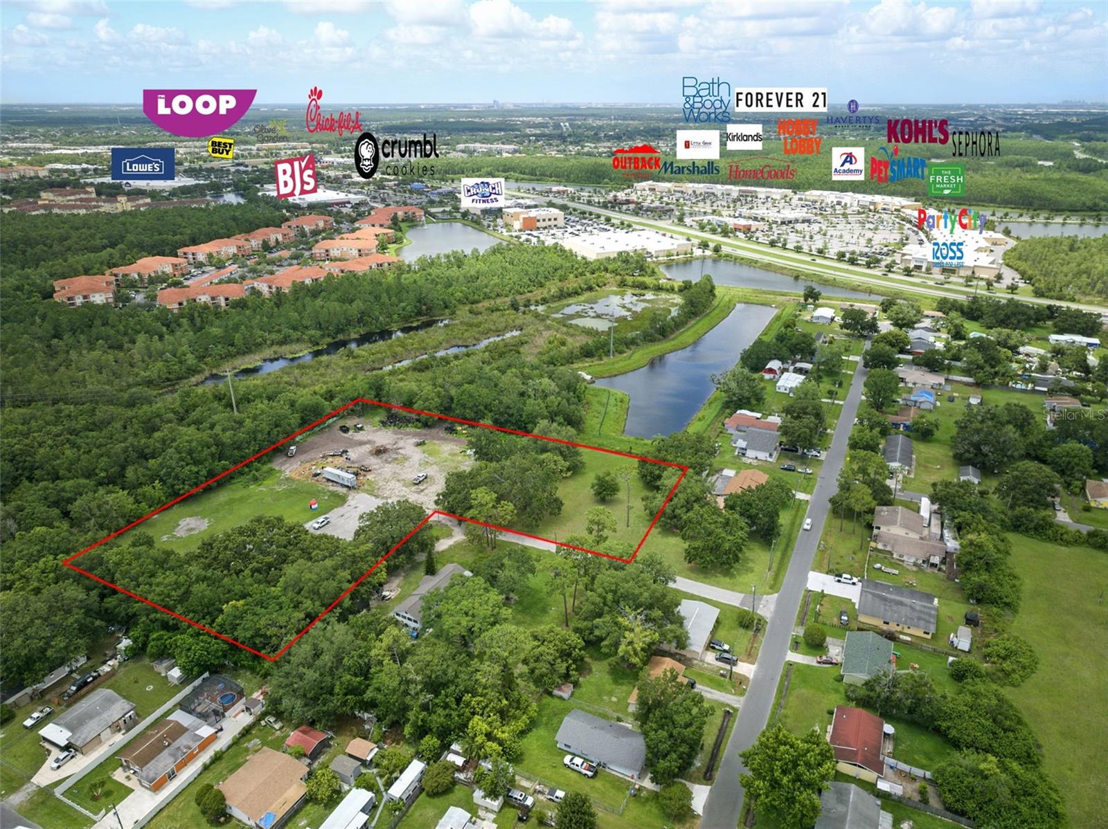 Unlock a rare opportunity to acquire an assembled 5+acre land tract located in one of Osceola County’s fastest-growing commercial corridors. This site includes three contiguous parcels improved with a residential structure (potential office use), a 1,280 SF metal warehouse/garage equipped with water and electric , and a 200 SF utility shed with electric. The property supports immediate interim use for contractors, storage, or operations, with value-add potential through redevelopment.

Zoned Agricultural Conservation (AC) with a Future Land Use designation of Urban Center, this asset is surrounded by Commercial zoning and active multifamily and commercial developments, positioning it as a strong candidate for rezoning or redevelopment. Utilities are currently connected, including electricity, water, and septic system . These existing connections reduce upfront development costs and support ongoing use or redevelopment. The flat site features level topography, and is located in FEMA Flood Zone X, minimizing development risk.

This location benefits from excellent connectivity to US-17/92, US-192, and the Florida Turnpike, with strong market fundamentals and demand drivers in place. No HOA or CDD, and ample frontage and access along Fore Lane.

Ideal for commercial or mixed-use developers, investors, or businesses seeking a strategic Central Florida footprint. Site lends itself to uses such as contractor yard, flex industrial, retail/showroom, or high-density residential (subject to entitlements).