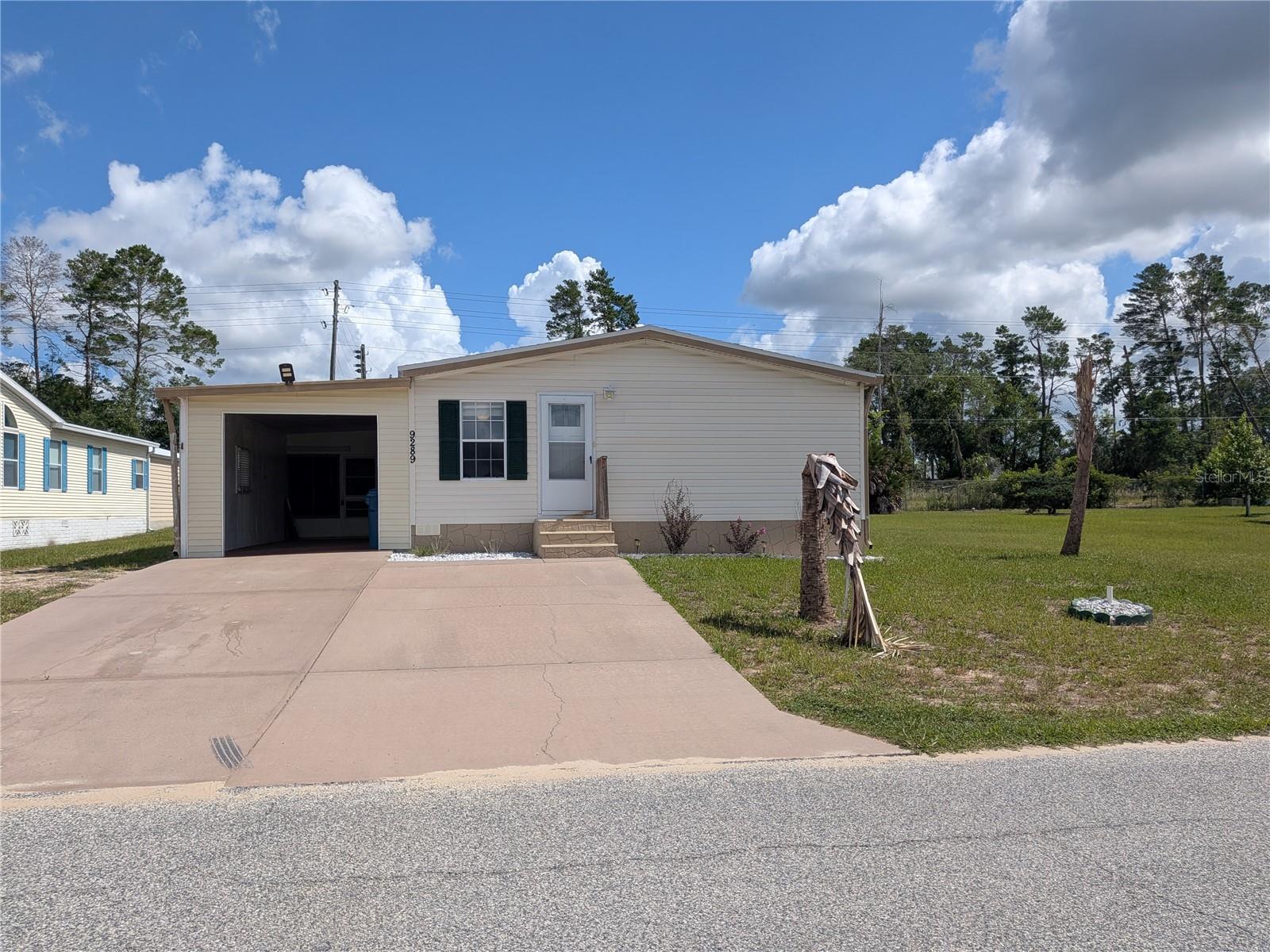 Enjoy comfortable living in this large, well-maintained 3 bedroom 2 bathroom modular home located in a very desirable 55+ community in Brooksville.
Home features a fully equipped kitchen with ample cabinet and counter space, large master suite with a full bath and stand alone shower and guest bedrooms which share a full bath with stand alone shower. Large living room dining room combo for easy entertaining. Large screened patio is located off of the open carport and adjoins with a large storage room. Garage is located on the back of the home and overlooks the very large back yard. Full size washer and dryer hookups are inside th kitchen area. This home is available for immediate occupancy and will not last long!
$1,400 per month with lawncare provided and $1,295 per month with tenant doing lawncare.
$75 App Fee/Adult, $300 Non-Refundable Pet Fee Per Pet, Security Deposit Equal to One Month's Rent, $75 Tenant Annual Processing Fee Per Household After Acceptance, HOA fee may apply.