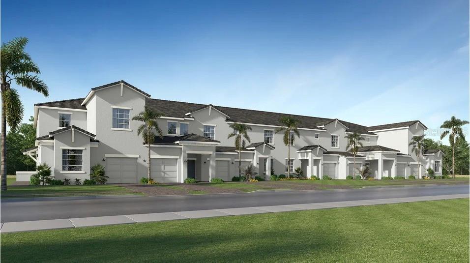 Under Construction. This home comes with a bundled social membership to the club — an exceptional value woven right into your purchase. From the moment you arrive, you're not just a resident; you're a member. Step inside this thoughtfully designed 1,835 square foot townhome, where modern convenience meets inviting style at every turn. Upon entering, you’ll notice the luminous ceramic tile flooring that sets the tone for the open-concept upper level, blending the kitchen, living and dining areas for effortless living and entertaining. Enjoy cooking in a chef-inspired kitchen featuring stainless steel appliances, quartz countertops, an InSinkErator® garbage disposal and designer cabinetry that shines under LED recessed lighting. A flexible den offers the perfect space for a home office or creative escape, while vinyl-coated shelving keeps closets and your walk-in pantry organized. Retreat to the owner's suite boasting dual sinks with quartz countertops, a walk-in shower with clear glass enclosure and elegant designer fixtures. Secondary bedrooms are tucked away for extra privacy. With hurricane-impact windows, Wi-Fi smart thermostat, and programmable features plus a one-car garage for convenient storage, this home is equipped for easy, secure living. With so many sought-after features, this townhome is expected to attract significant interest—don't miss your opportunity to make it yours! Prices, dimensions and features may vary and are subject to change. Photos are for illustrative purposes only. Estimated delivery date is July/Aug 2026.