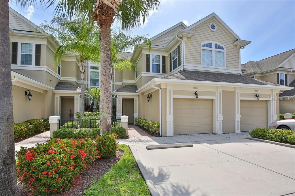 Welcome to Savannah Preserve gated community in University Park! This gorgeous carpet free 2-bedroom, 2-bathroom and 1 office condo, no vis a vis, just a man made lake and vegetation.It is located very close to University Town Center 1mile; Savannah Preserves offers a heated community pool and a gym. Upon entering the carpet free condo, you will find a bright and airy atmosphere due to the tall ceilings. The living room has a large couch, Smart TV. Adjacent is the gourmet kitchen! This kitchen boasts gorgeous granite countertops, stainless steel appliances. Off of the main living space, you will find a den/office, that has a sleeper couch and a Smart TV. The master bedroom has a king-size bed with a private set of sliding glass doors leading out to the patio. Attached is the master bathroom, which has a large vanity and a giant walk-in shower. The second bedroom has a queen-size bed, and offers plenty of space for your personal belongings. The second bathroom has a shower/tub combo. Through the sliding glass doors off the living room, you will find your outdoor oasis. The lanai views gives onto a pond and mature landscaping. There is an outdoor dining table that can accommodate up to four comfortably. Independent laundry room with sink and plenty counter space. Ideal for snowbird or make it your permanent home. A one car attached garage and two parking spaces in front of your residence. This home is sold semi furnished but could be sold empty if the new owners desire so. New roof May 2025, the community is well managed. Perfect for snowbirds or year-round living. Just 1 mile to University Town Center.
