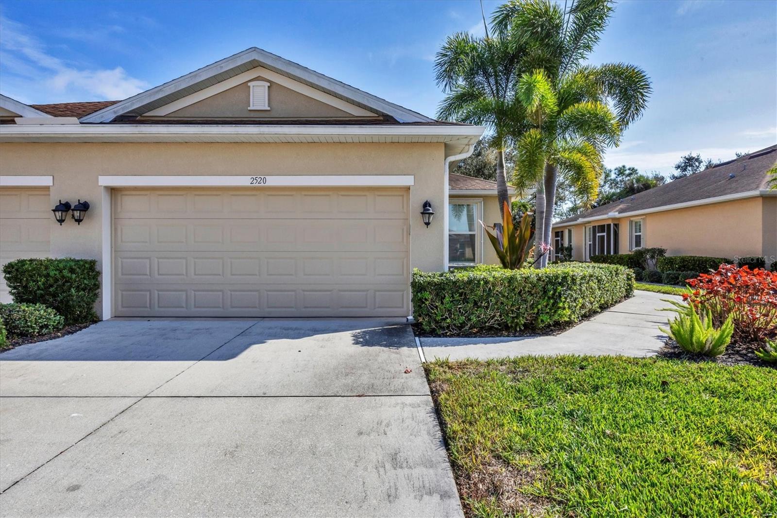 In Verona Reserve, a gated community, this 2 bedrooms, 2 baths, 2 car garage home with extra room is second to none! Extra room has multiple uses, your choice; Den, Man cave, office, etc!!  Verona is centrally located in Venice giving you great choices for shopping and just minutes to Historic downtown Venice where shopping and dining is abundant! Venice is located on the West Coast of Florida on the "Gulf of Mexico" with multiple beaches and the "Intracoastal Waterway" giving swimming, sunning, shelling, fishing, boating and Sunsets you'll never forget! Enjoy volume ceilings, ceilings fans, new (2024/25) luxury Vinyl and carpet floorings, triple sliding glass doors from Great Room area out to covered lanai plus caged lanai!
Master suite is nicely appointed with newer carpet, coiffured ceilings, en suite bath, double vanities & make-up area, large walk -in closet and water closet. Great Room is adjacent to kitchen with 42 inch cabinets and granite counters, breakfast bar and stainless steel appliances. Separate dining area compliments the well planned great room and kitchen areas. Bedrooms are a split plan giving  privacy to both, Bedroom 2 is adjoins bath 2, Inside laundry gives conveniency along with laundry sink and storage. Enjoy maintenance free living with exterior maintenance, lawn care, landscape, exterior pest, repainting of exterior and "roof replacement when needed". Amenities include community pool, dog park, easy walk to shopping and restaurants! Great 2 car garage with high ceiling for extra storage. This villa shows beautifully and ready to move in. Newer Ac, water heater, refrigerator, microwave, dishwasher, garage door opener, flooring, shower door, plus home is equipped with hurricane shutters!  No Cdd,s here.
