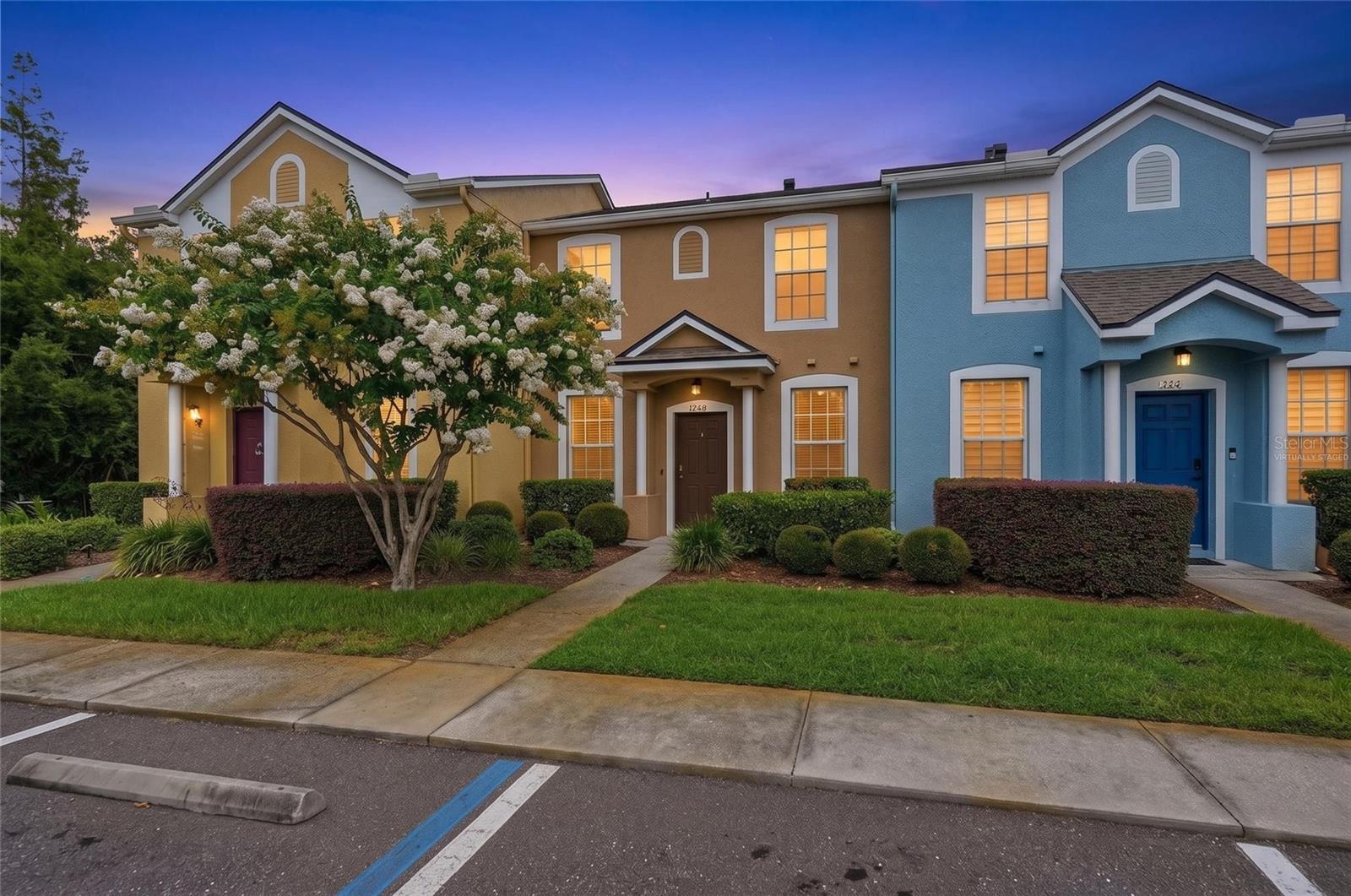 Virtually Staged. Welcome to this inviting 2-bedroom, 2.5-bath townhome available for lease in the Charlesworth community of Wesley Chapel. Offering 1,152 square feet of comfortable living space, this interior-unit home features vinyl and laminate flooring, quartz countertops, white cabinetry, and a spacious kitchen pantry.

The large rear porch overlooks the pond, providing a relaxing outdoor space to enjoy. Upstairs, the primary suite includes a walk-in closet and private ensuite bathroom. The second bedroom also features its own full bathroom and built-in closet, offering added privacy and convenience.

Recent improvements include an HVAC system installed in 2024, a washer replaced in 2025, and a newer exhaust fan in the primary bathroom. The home includes a range, refrigerator, dishwasher, microwave, washer, and dryer.

Residents can also enjoy community amenities including a pool, clubhouse, fitness center, and tennis courts. Conveniently located near shopping, dining, entertainment, and major roadways, this townhome offers comfort, functionality, and a desirable Wesley Chapel location. Schedule your private showing today!