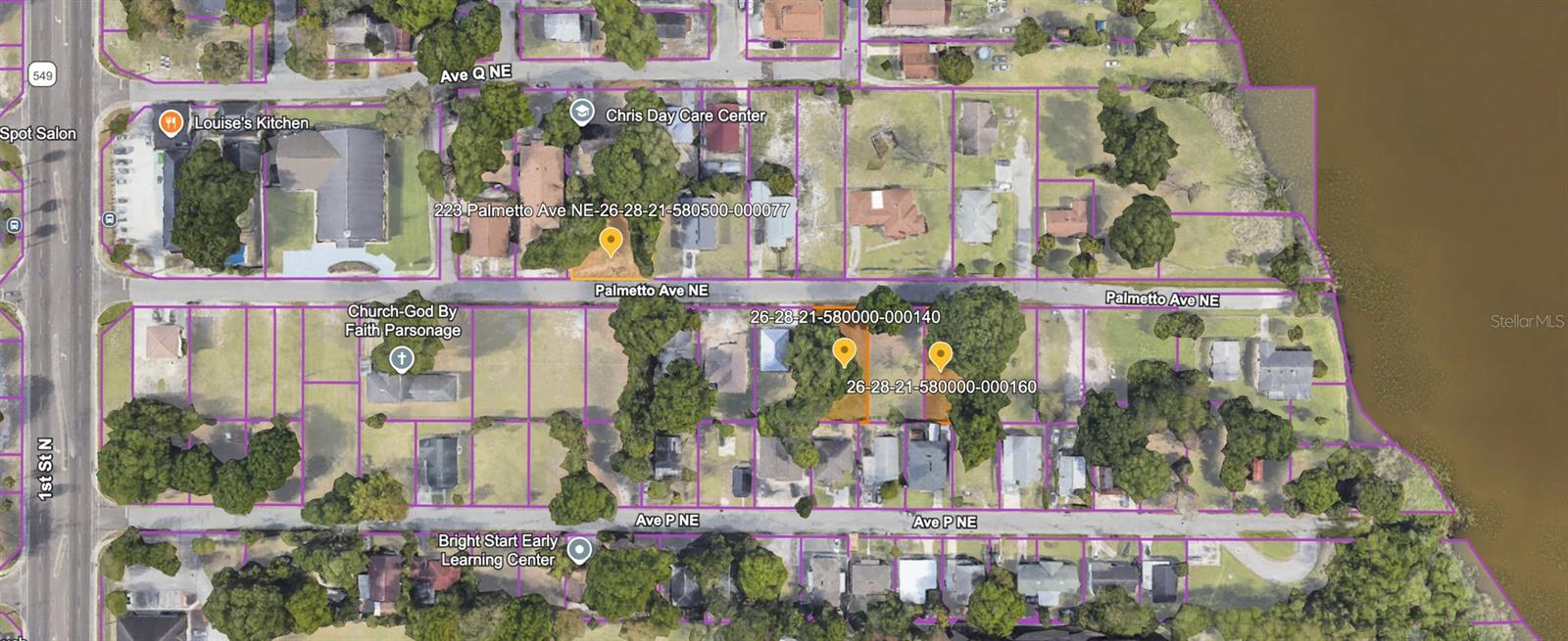 3 LOT PACKAGE located within Florence Villa CRA. Three residential lots available in the Florence Villa Community Redevelopment Area of Winter Haven. Totaling approximately 22,700 square feet, this package offers an excellent opportunity for builders, investors, or developers looking for infill residential projects that are across the street from each other. 223 Palmetto Ave 00077 (P4938911) at .19 acre is the largest and the other 000140 (P4938912) at .17 acre and 000160 (P4938913) at .17 acre and are across the street. Lots can be purchased individually or as a package. All lots are similar in size and zoned Vac.Res per county. Located within Florence Villa CRA — potential incentives may apply (buyer to verify). Located near existing residential development with strong demand for affordable and entry-level housing. Low annual taxes and flexible development potential make this an attractive investment. Buyer to verify utilities, zoning, and building requirements