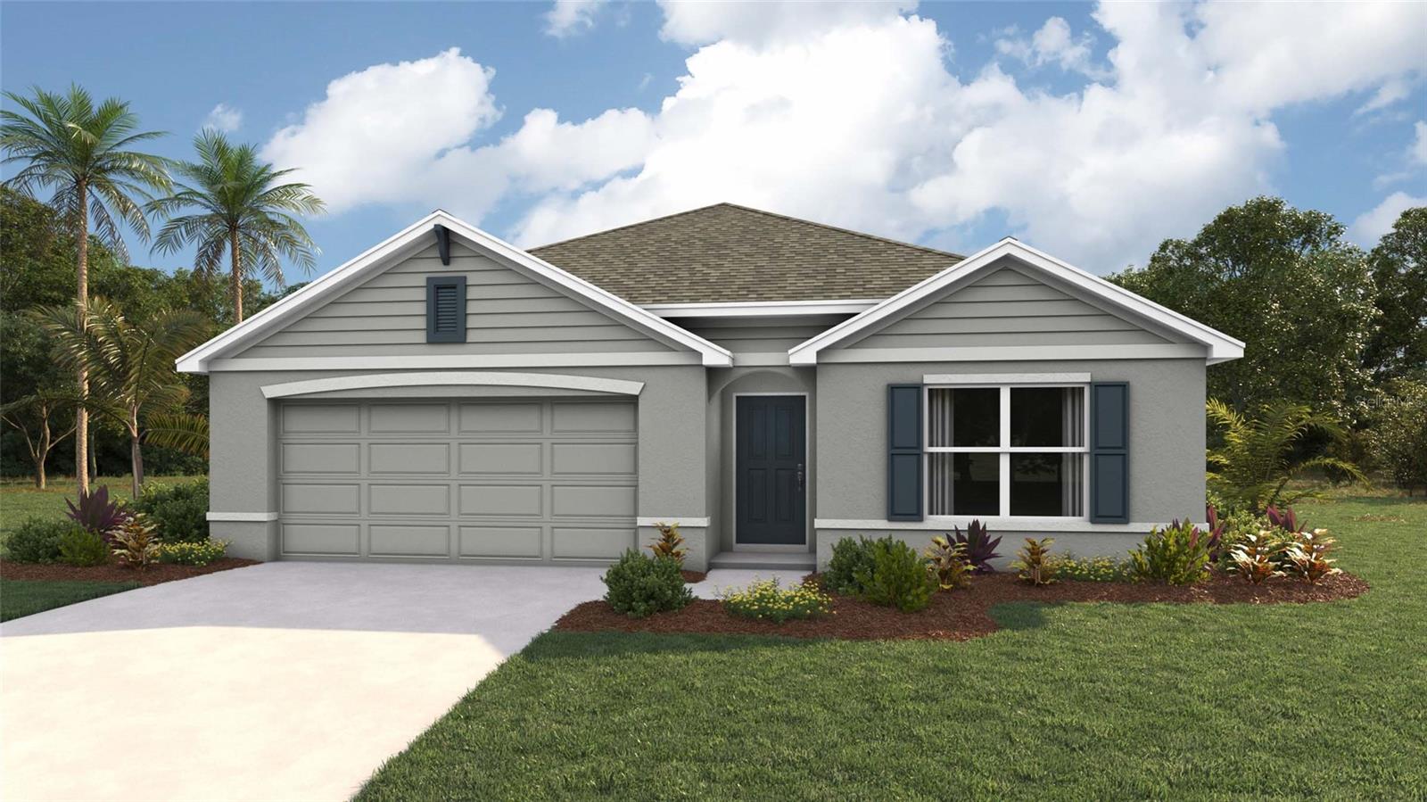 Under Construction. Welcome to a spacious and inviting 4-bedroom, open-concept and all concrete block constructed home where design meets functional elegance. The seamless flow between living areas and the kitchen creates an expansive environment for both daily living and entertaining. The kitchen is a focal point of this home and designed for style and convenience including a stainless-steel range, microwave, built-in dishwasher. Four well-appointed bedrooms and located in the front of the home and nearby a full bathroom. The primary bedroom features an ensuite bathroom, double vanity, and walk-in closet. The laundry room is complete with a washer and dryer hook up.  This residence embodies the perfect harmony of openness and privacy. The Cali is complete with a state-of-the-art smart home system. Pictures, photographs, colors, features, and sizes are for illustration purposes only and will vary from the homes as built. Home and community information including pricing, included features, terms, availability and amenities are subject to change and prior sale at any time without notice or obligation. CRC057592.